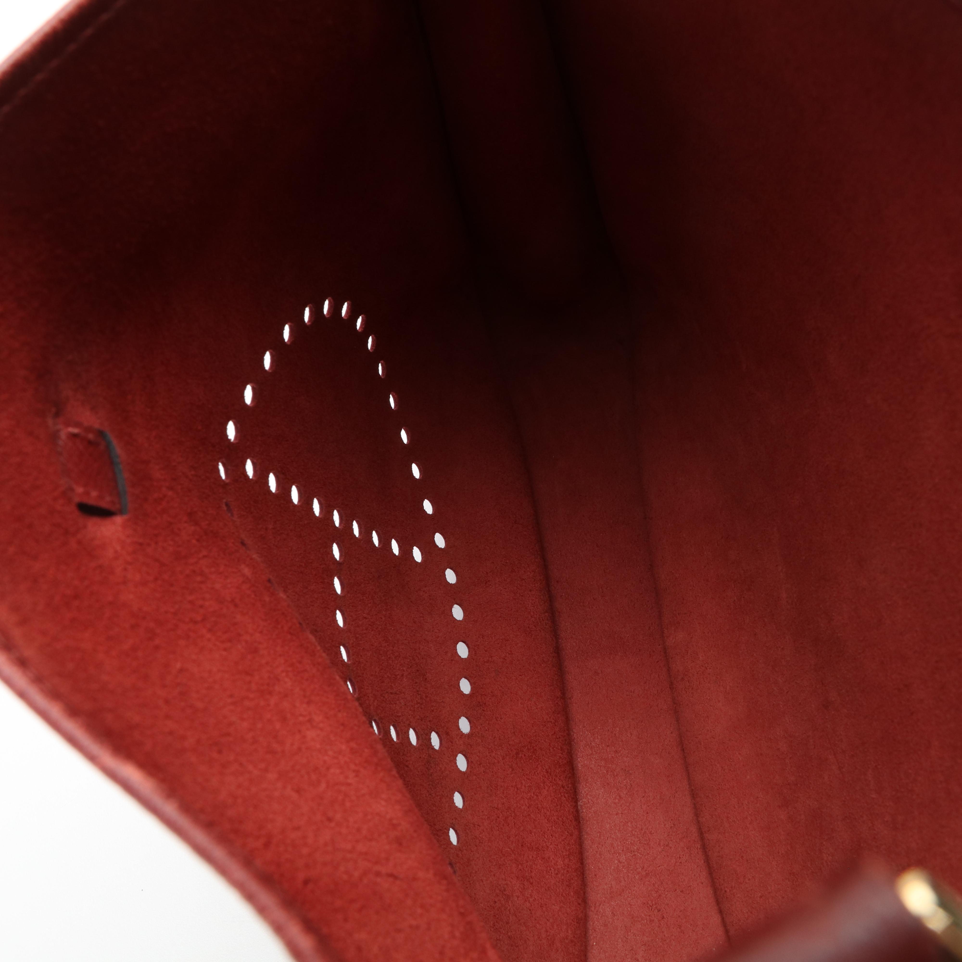 Hermès Evelyne I Shoulder Bag in Burgundy Clémence Leather