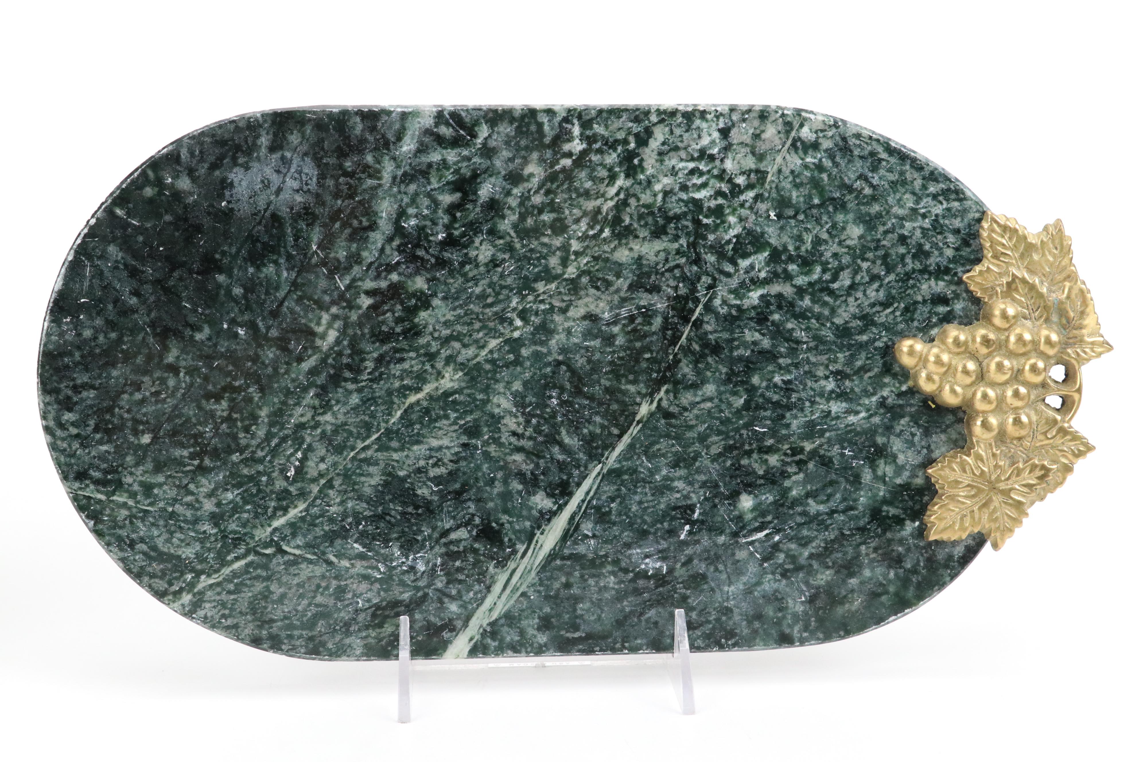 Aram Stone and Metal Tray with Covered Lazy Susan and Other Trays