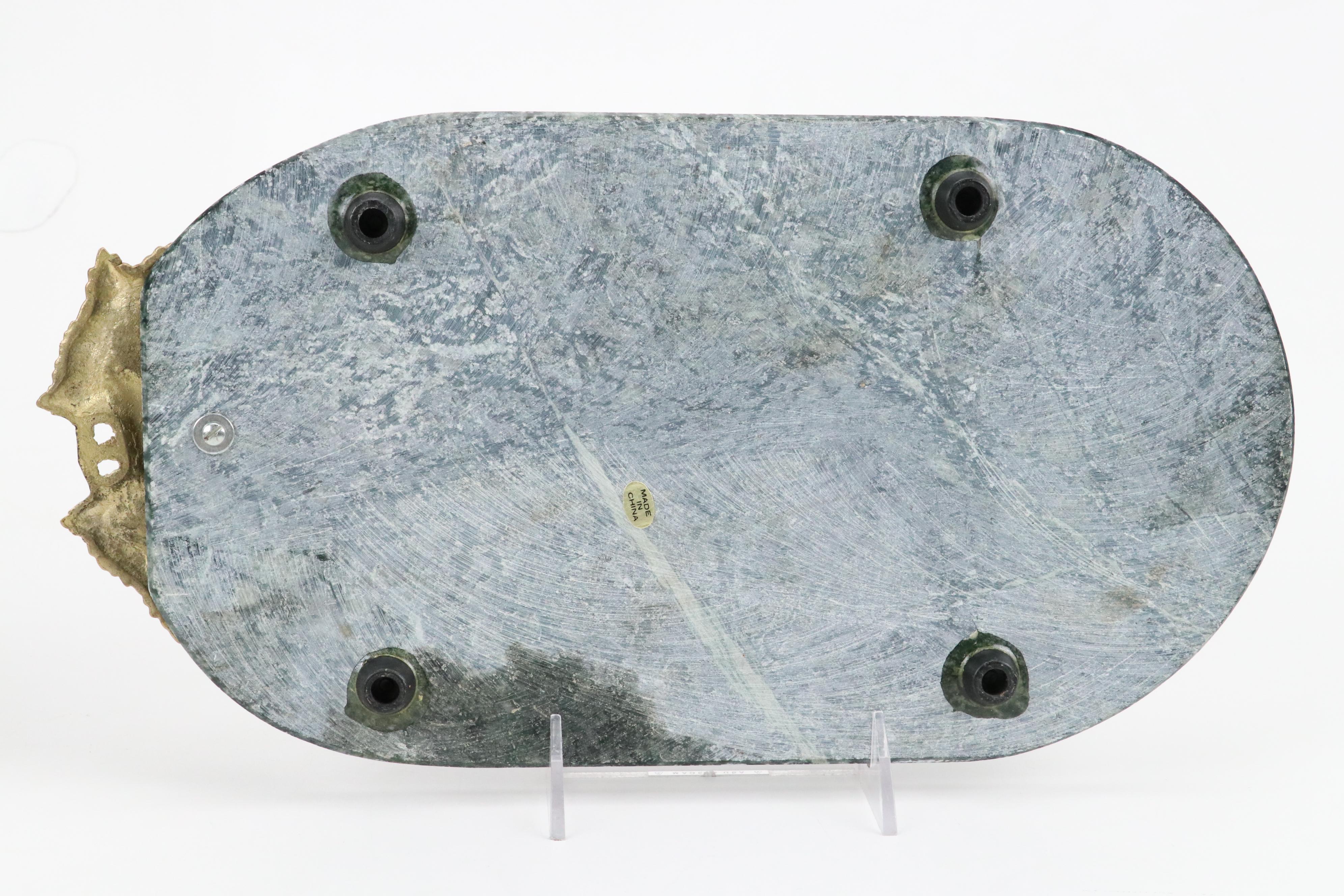 Aram Stone and Metal Tray with Covered Lazy Susan and Other Trays