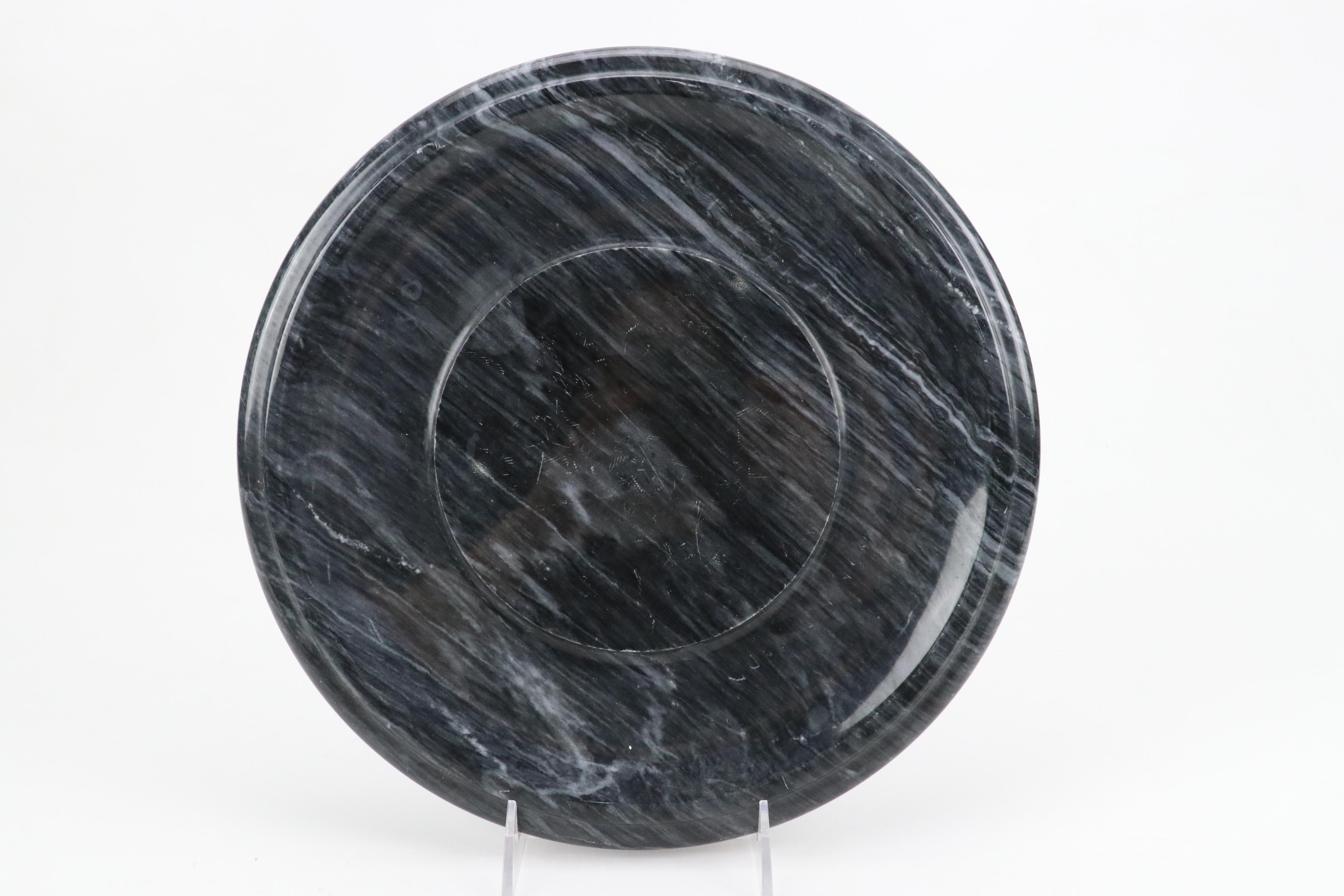 Aram Stone and Metal Tray with Covered Lazy Susan and Other Trays