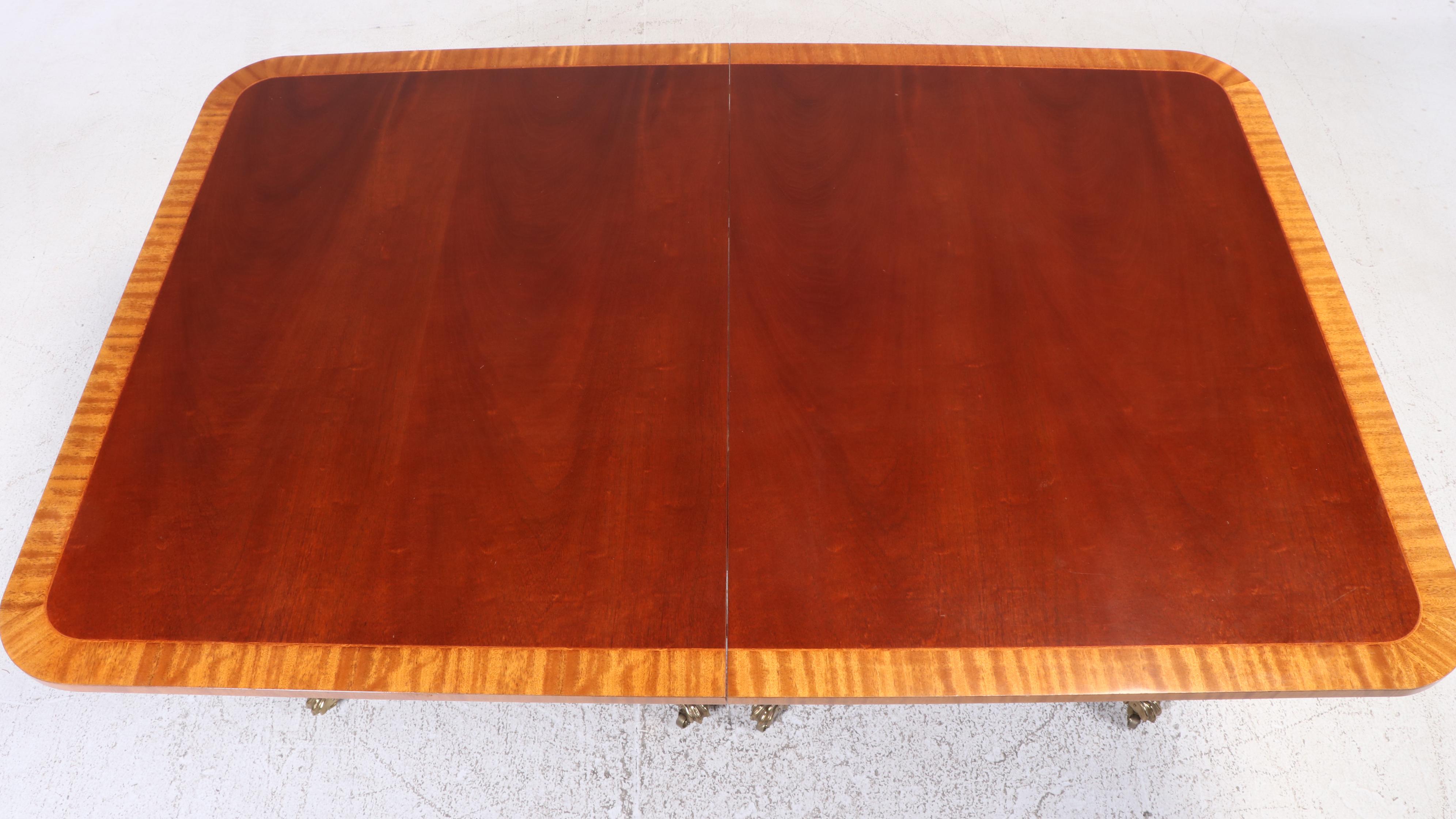 Baker Historic Charleston Reproduction Double Pedestal Dining Table with Chairs