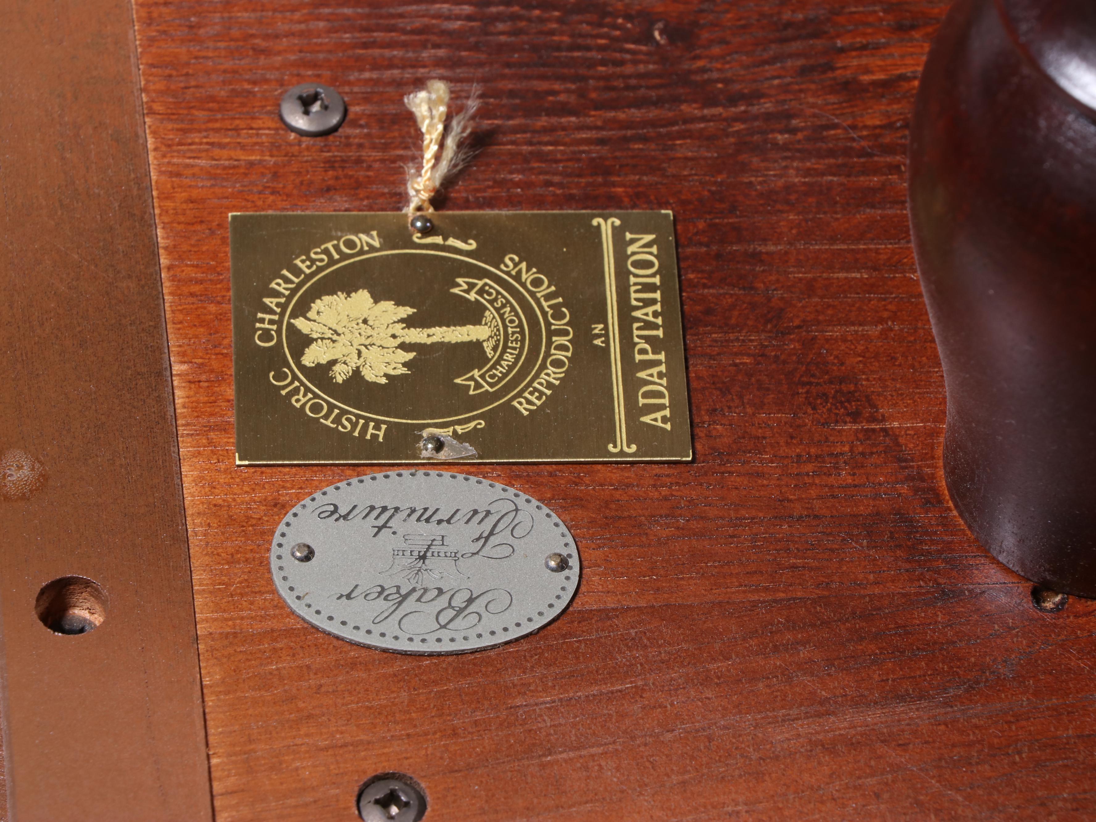 Baker Historic Charleston Reproduction Double Pedestal Dining Table with Chairs