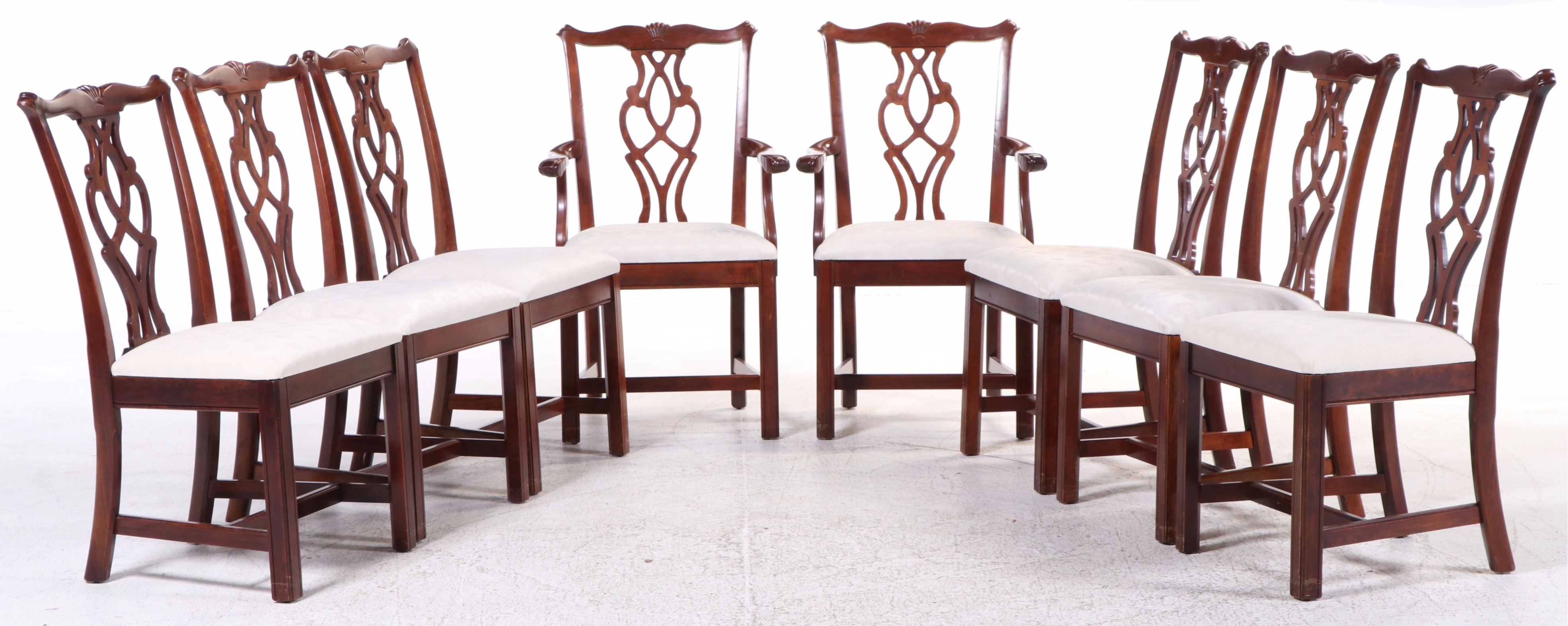 Baker Historic Charleston Reproduction Double Pedestal Dining Table with Chairs