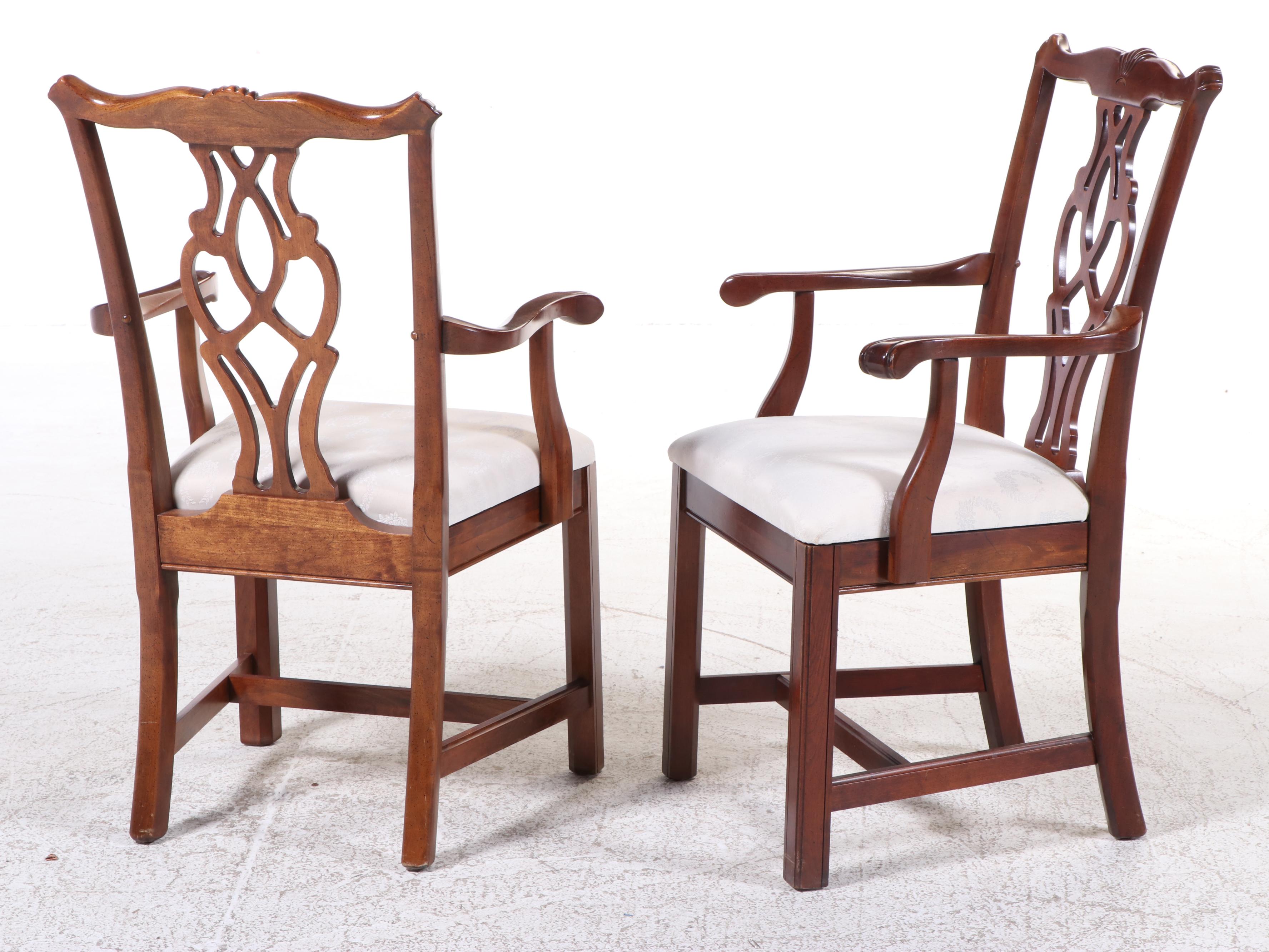 Baker Historic Charleston Reproduction Double Pedestal Dining Table with Chairs