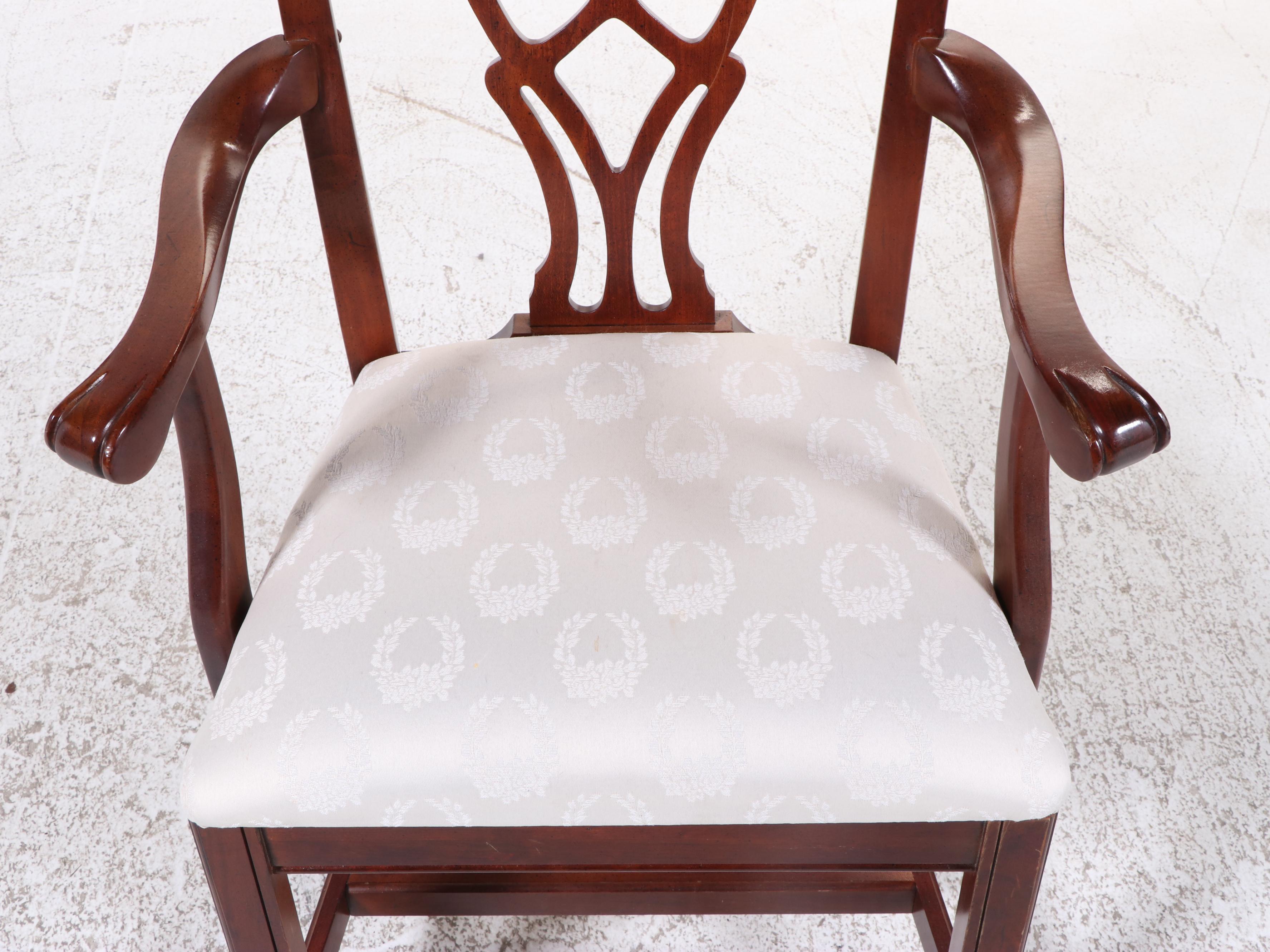 Baker Historic Charleston Reproduction Double Pedestal Dining Table with Chairs