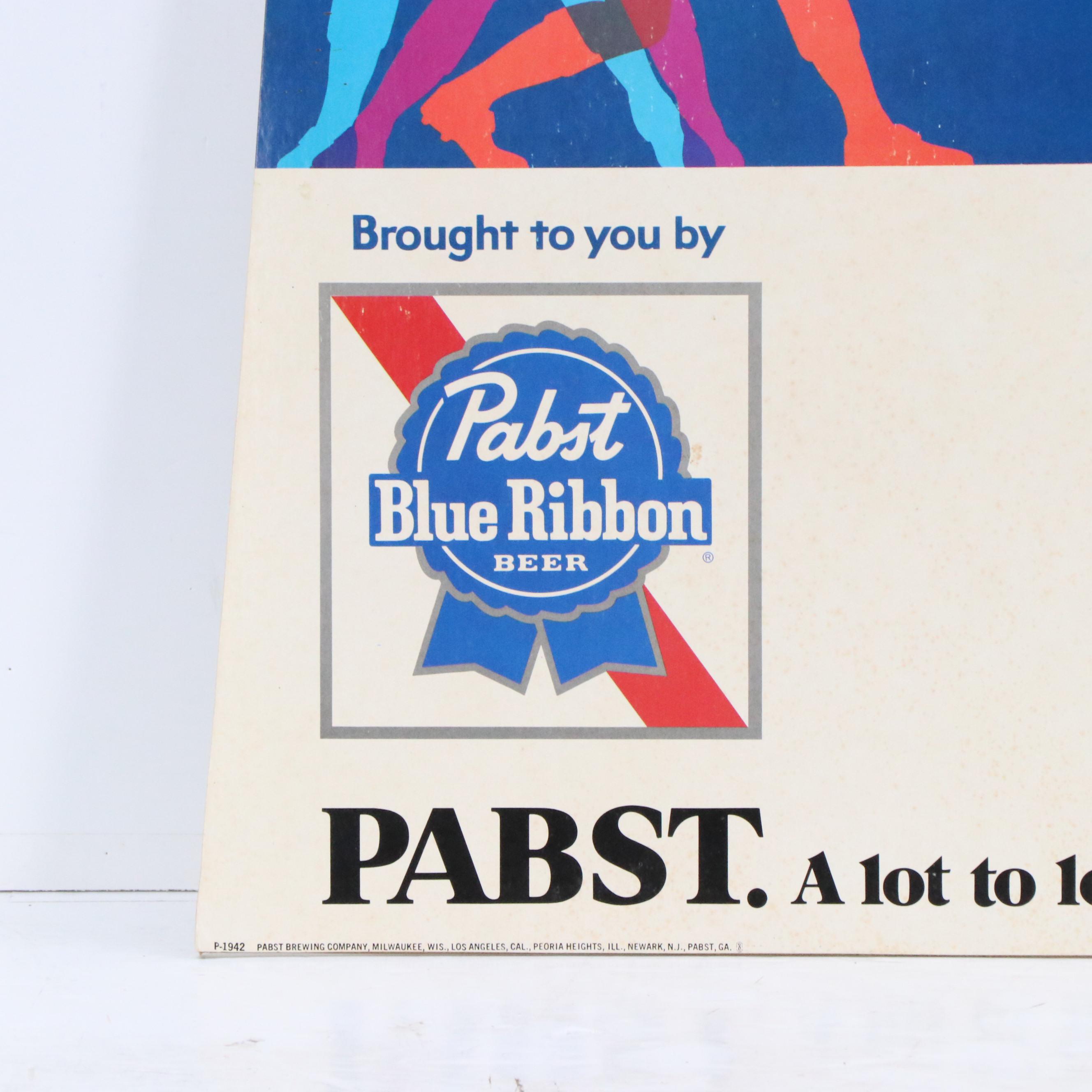 1978 Pabst Blue Ribbon Beer Cincinnati Reds Cardboard Schedules