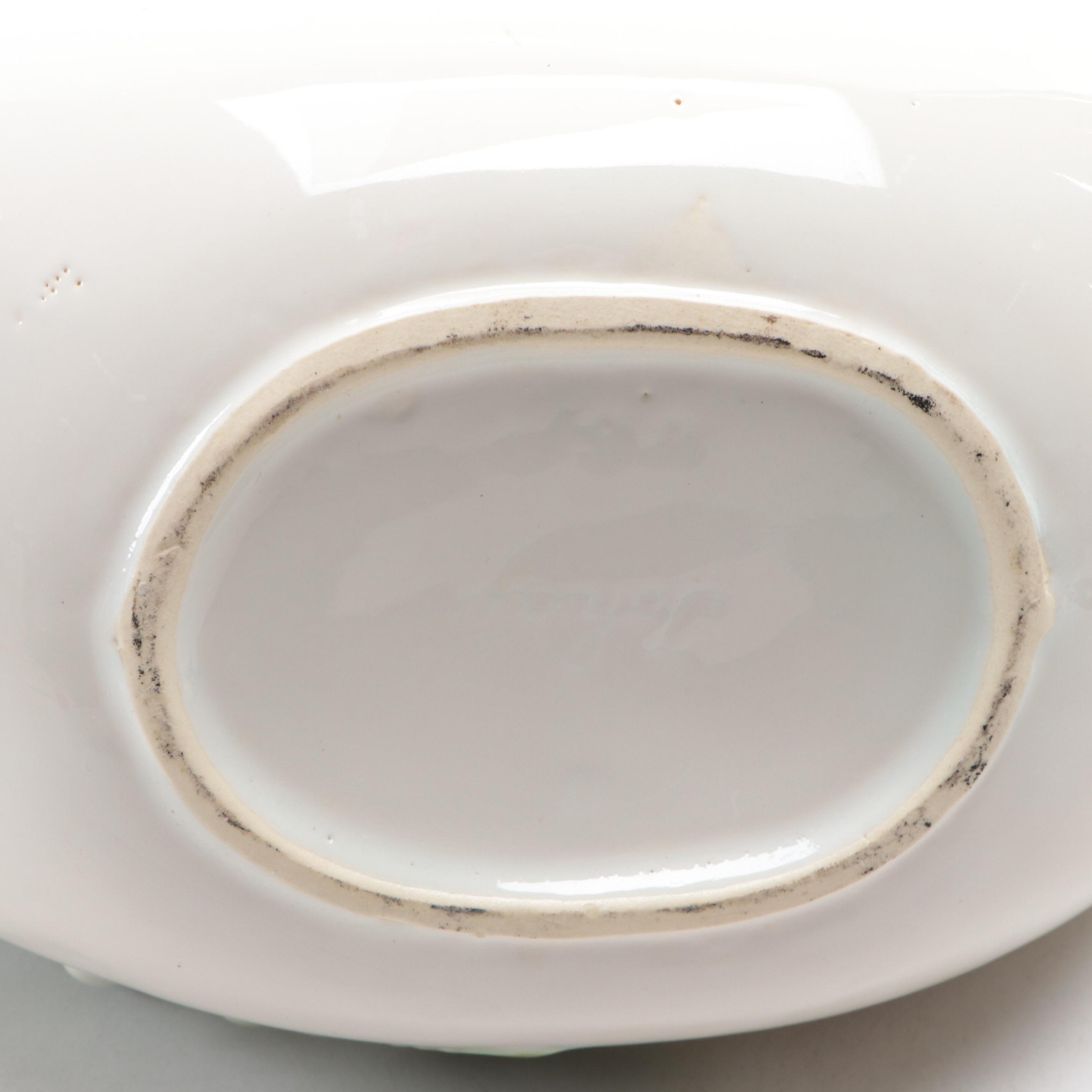 Hull Pottery Tokay Moon Basket and Calla Lily Vase, Early to Mid-20th Century