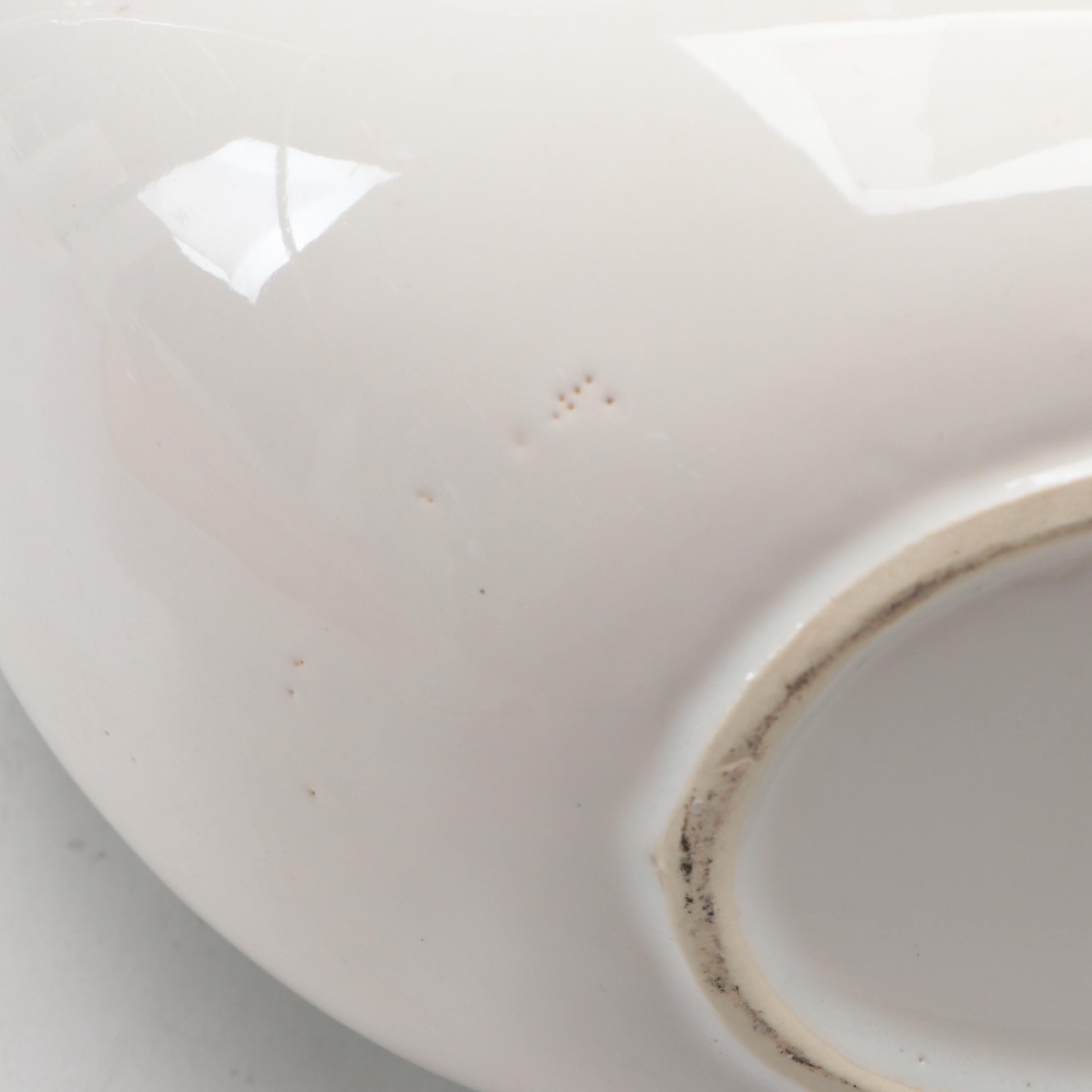 Hull Pottery Tokay Moon Basket and Calla Lily Vase, Early to Mid-20th Century