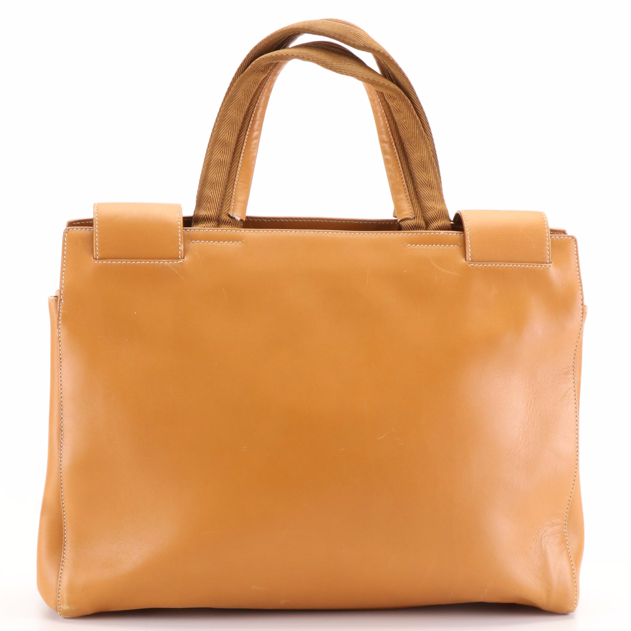 Prada Monochrome Handbag in Carmel Leather