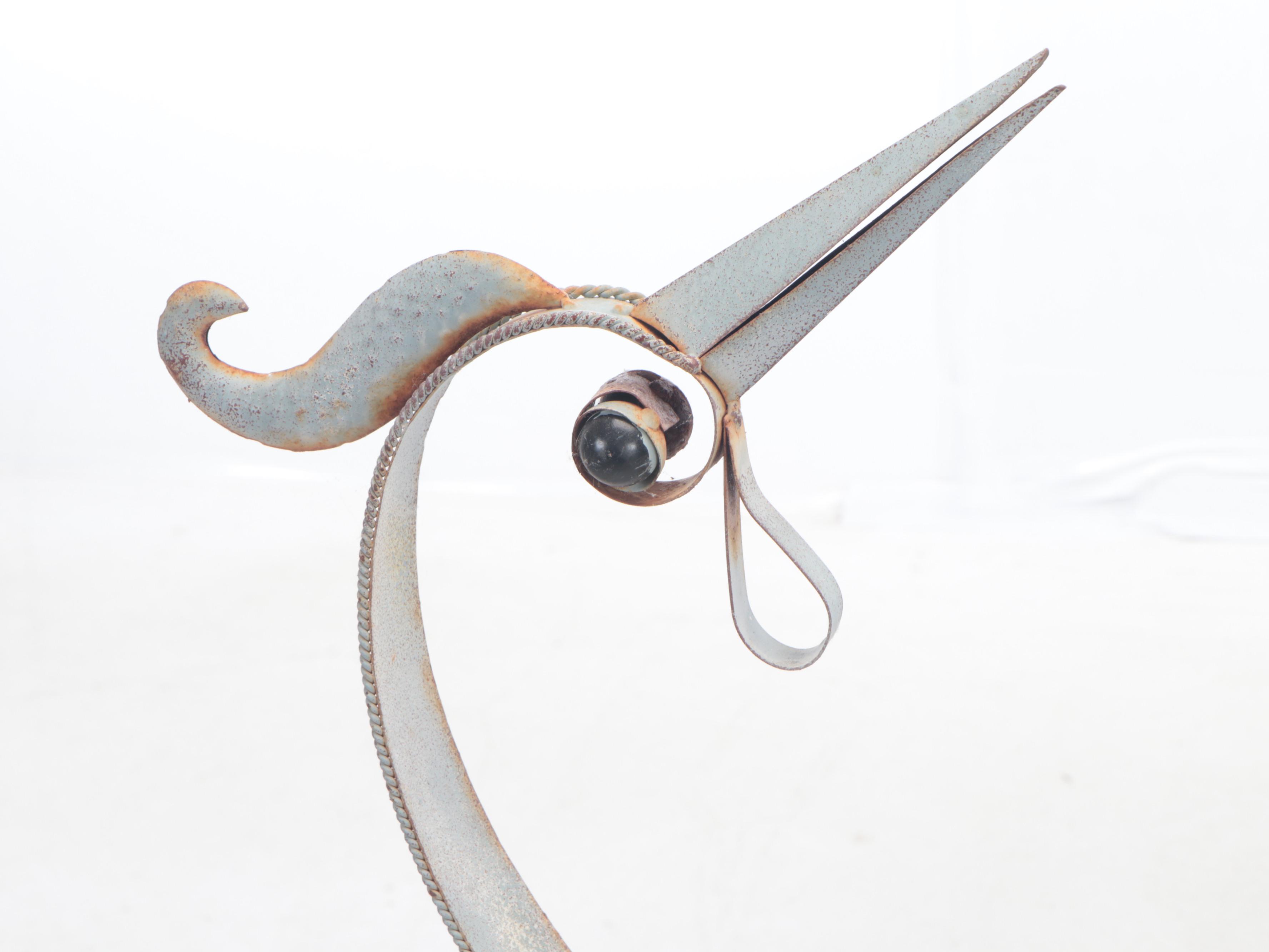 Benchmade Metal Outdoor Bird Sculptures Including Birdbath, Late 20th Century