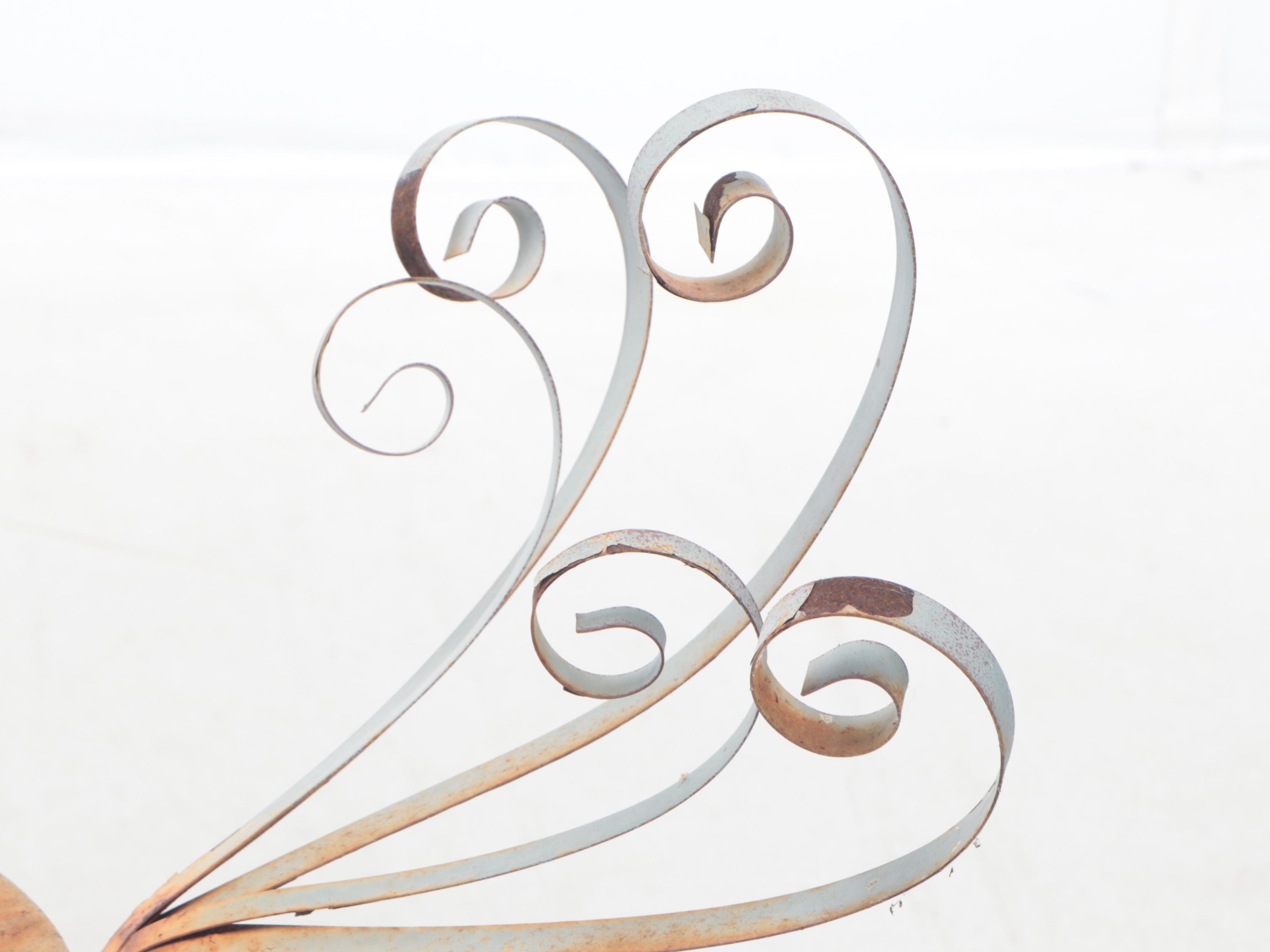 Benchmade Metal Outdoor Bird Sculptures Including Birdbath, Late 20th Century