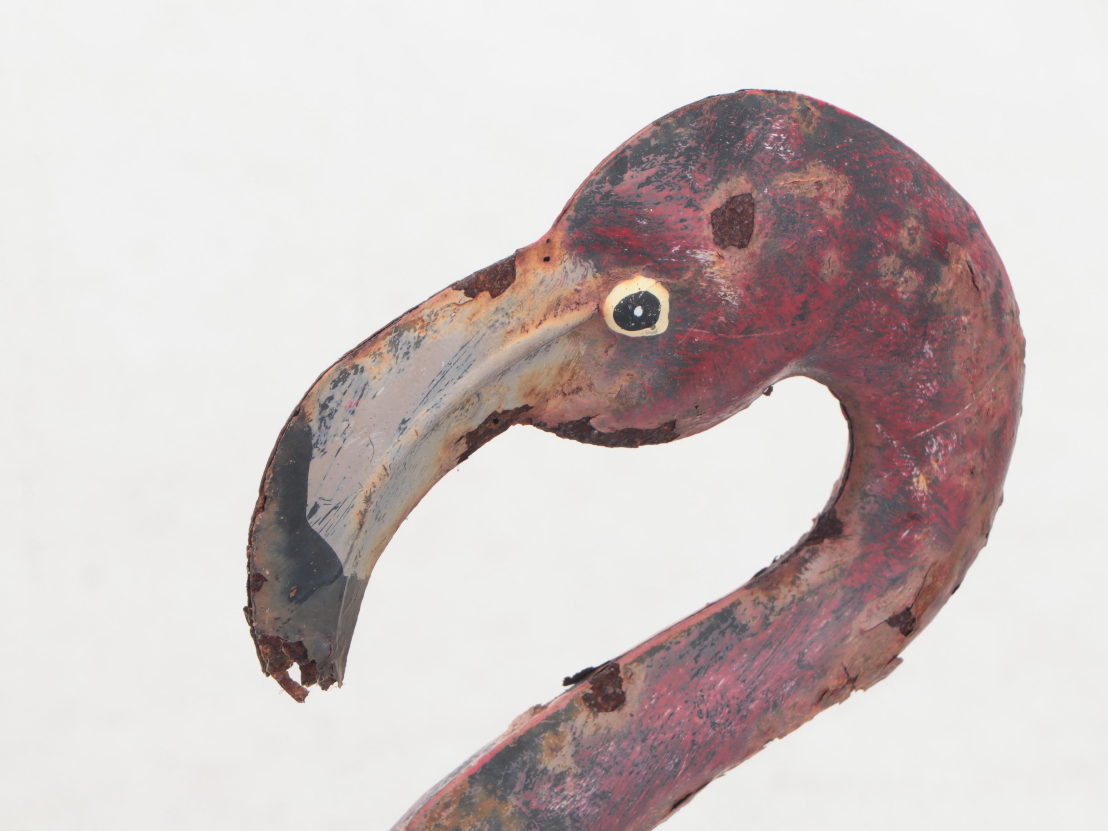 Benchmade Metal Outdoor Bird Sculptures Including Birdbath, Late 20th Century