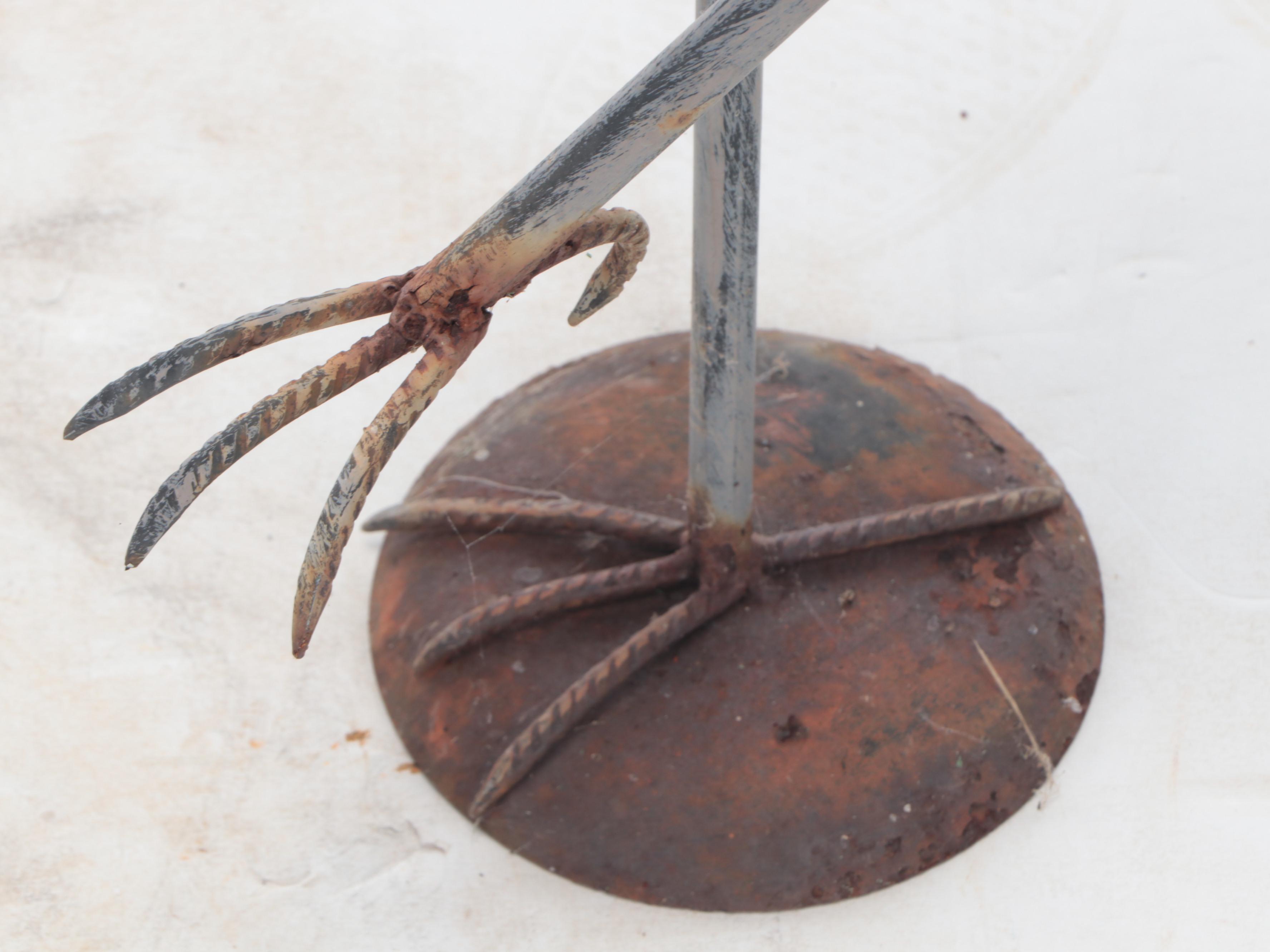 Benchmade Metal Outdoor Bird Sculptures Including Birdbath, Late 20th Century