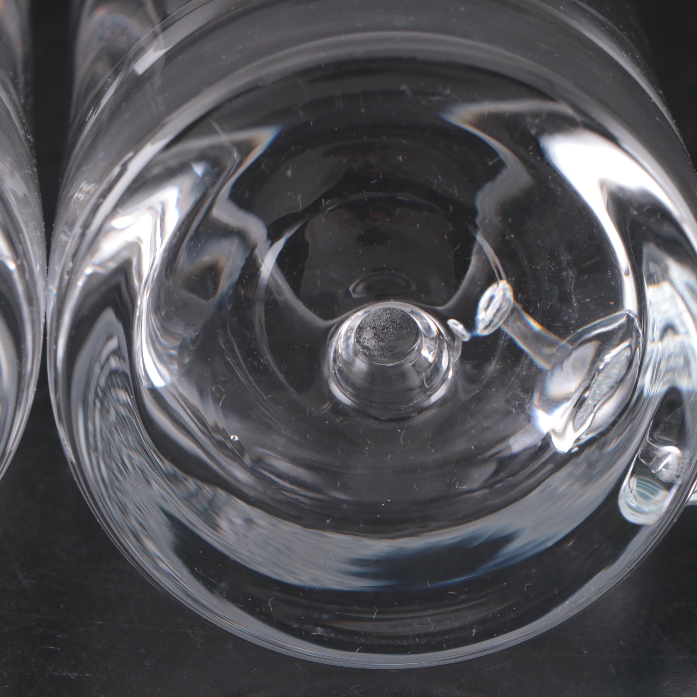 Crate & Barrel "Direction" Crystal Beer Mugs, Contemporary