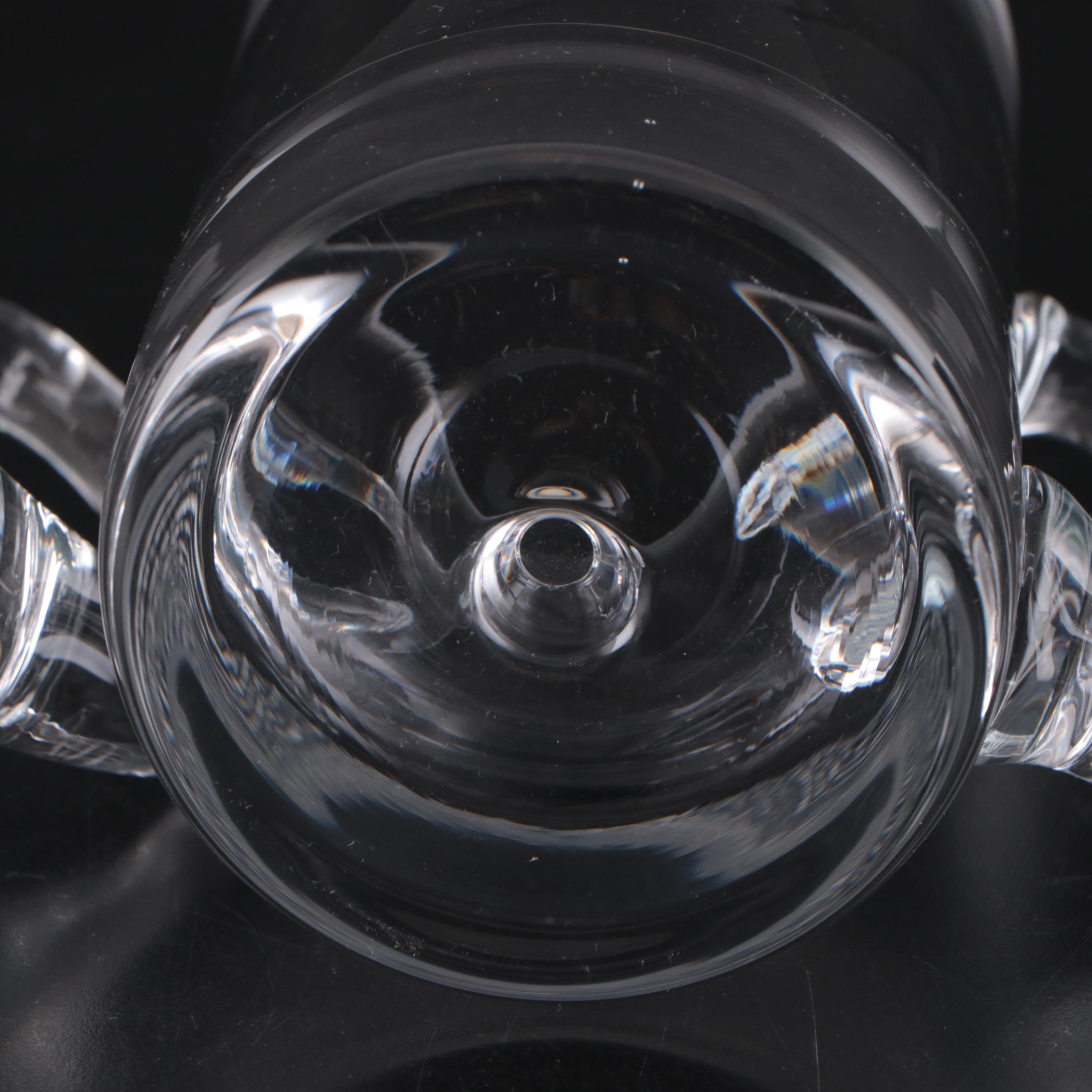 Crate & Barrel "Direction" Crystal Beer Mugs, Contemporary