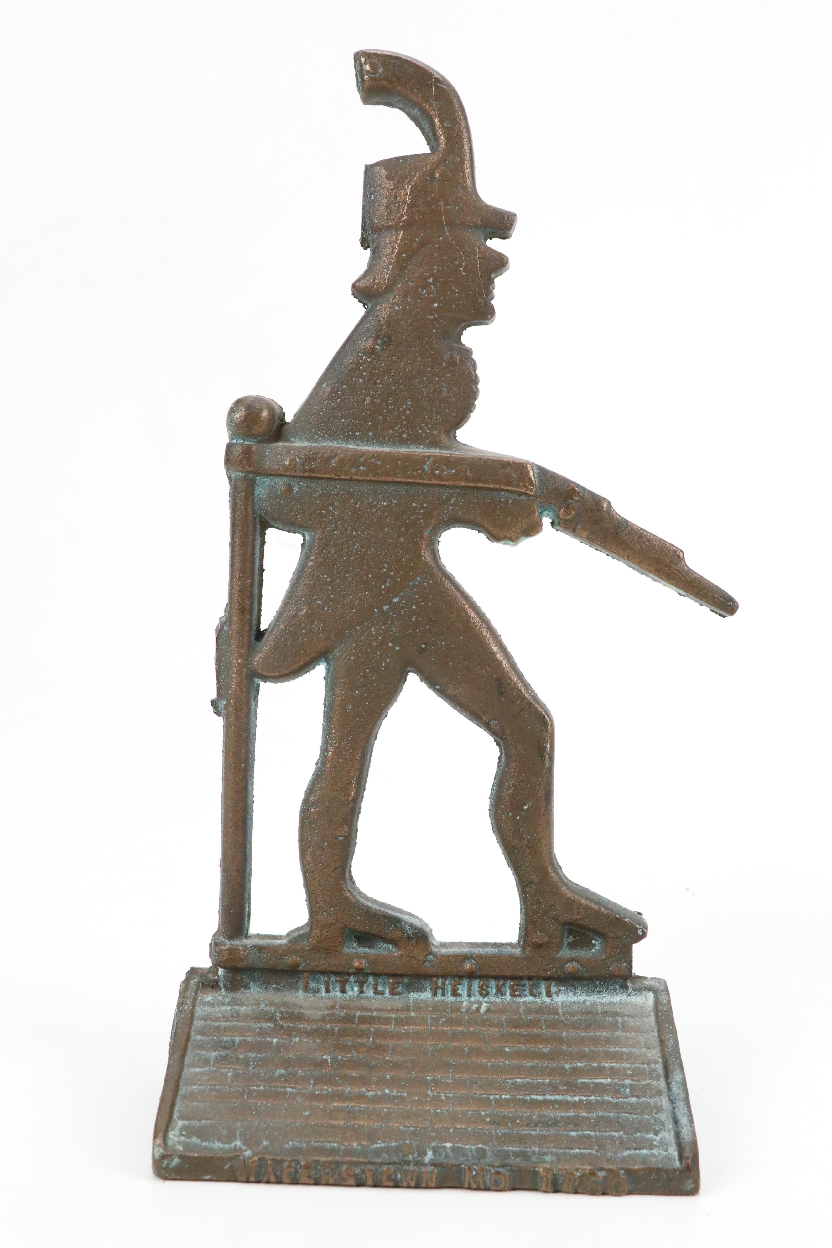 Cast Metal Little Heiskell Doorstop with Fort Snelling Figurine