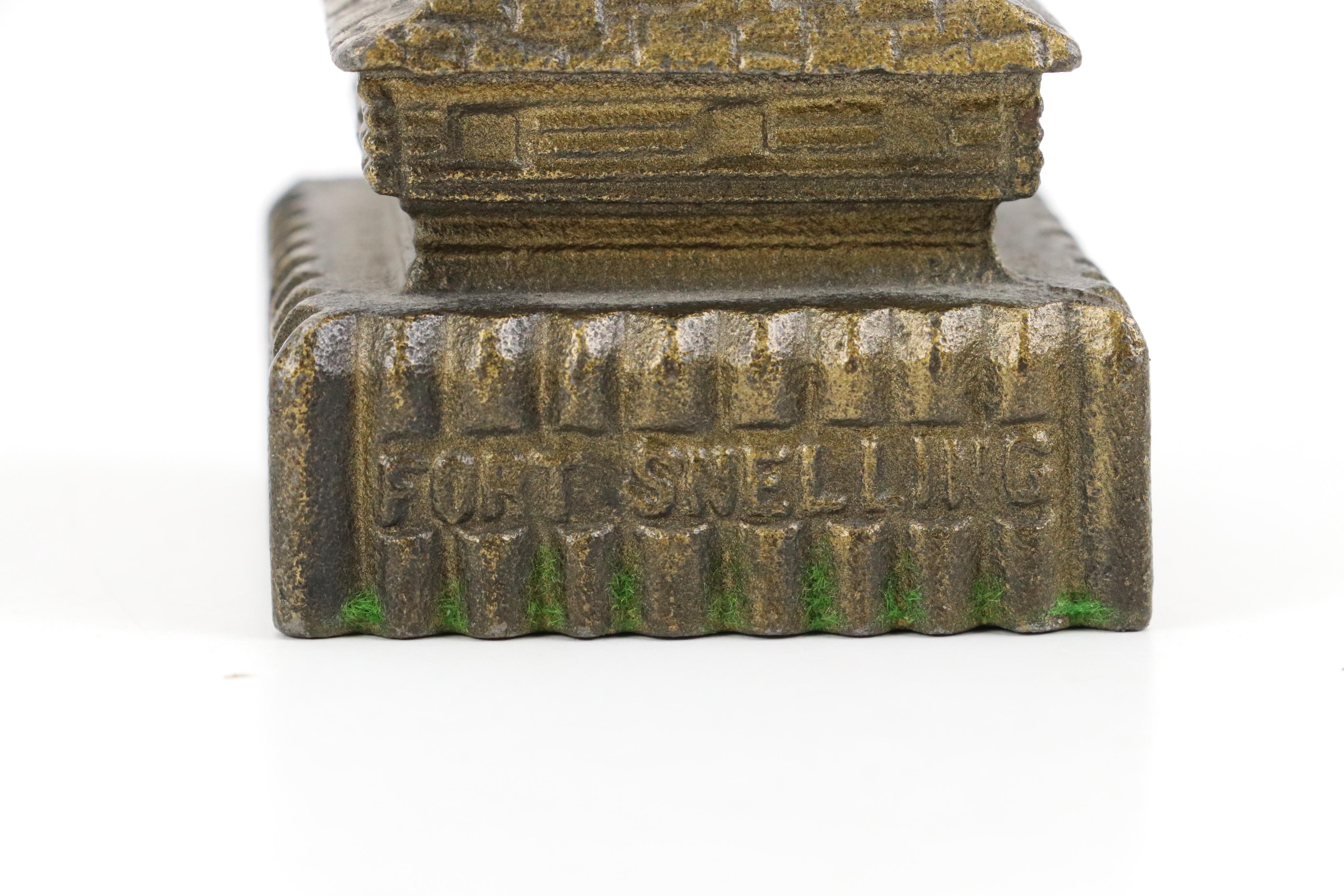 Cast Metal Little Heiskell Doorstop with Fort Snelling Figurine