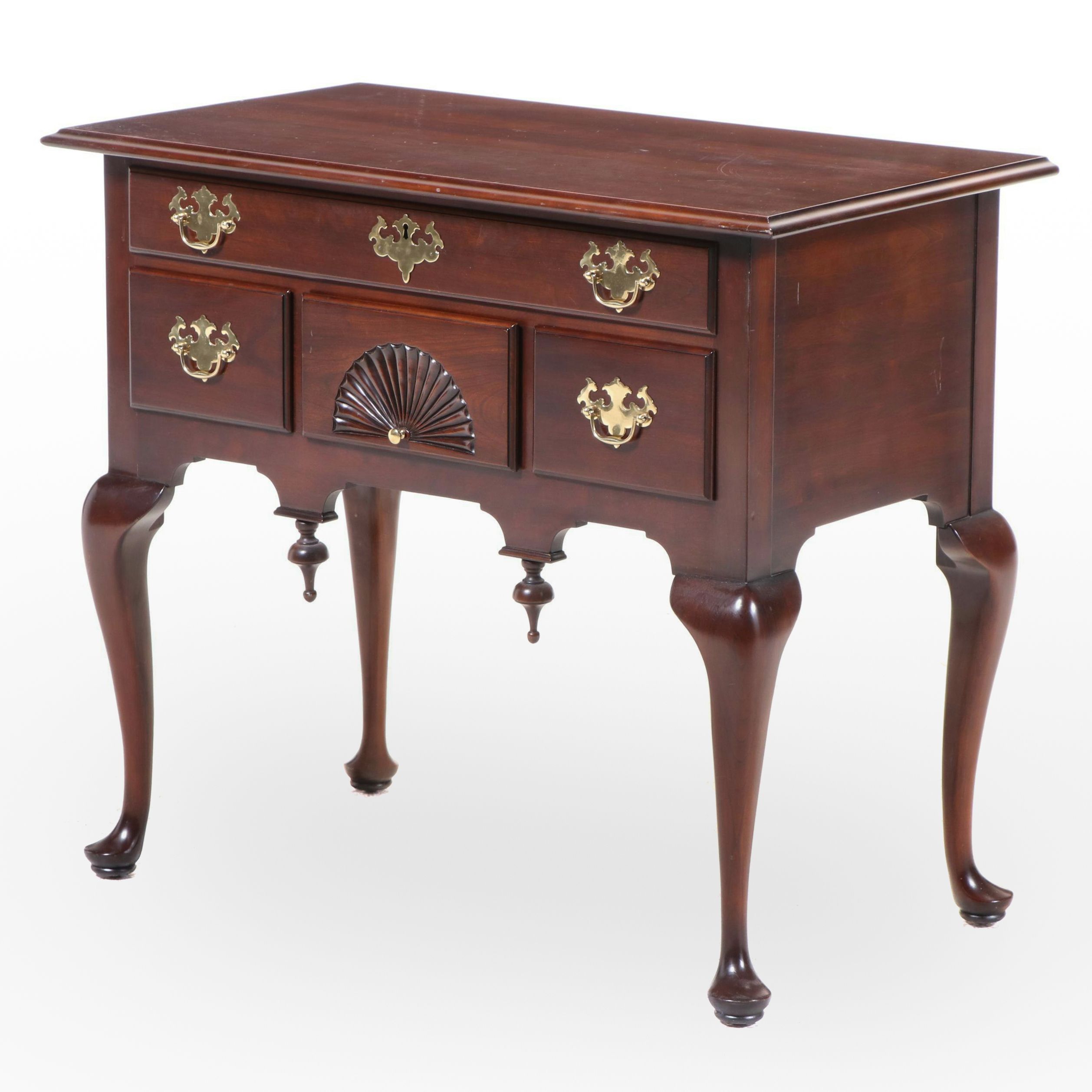 Statton Private Collection Queen Anne Style Cherry Lowboy, Late 20th Century