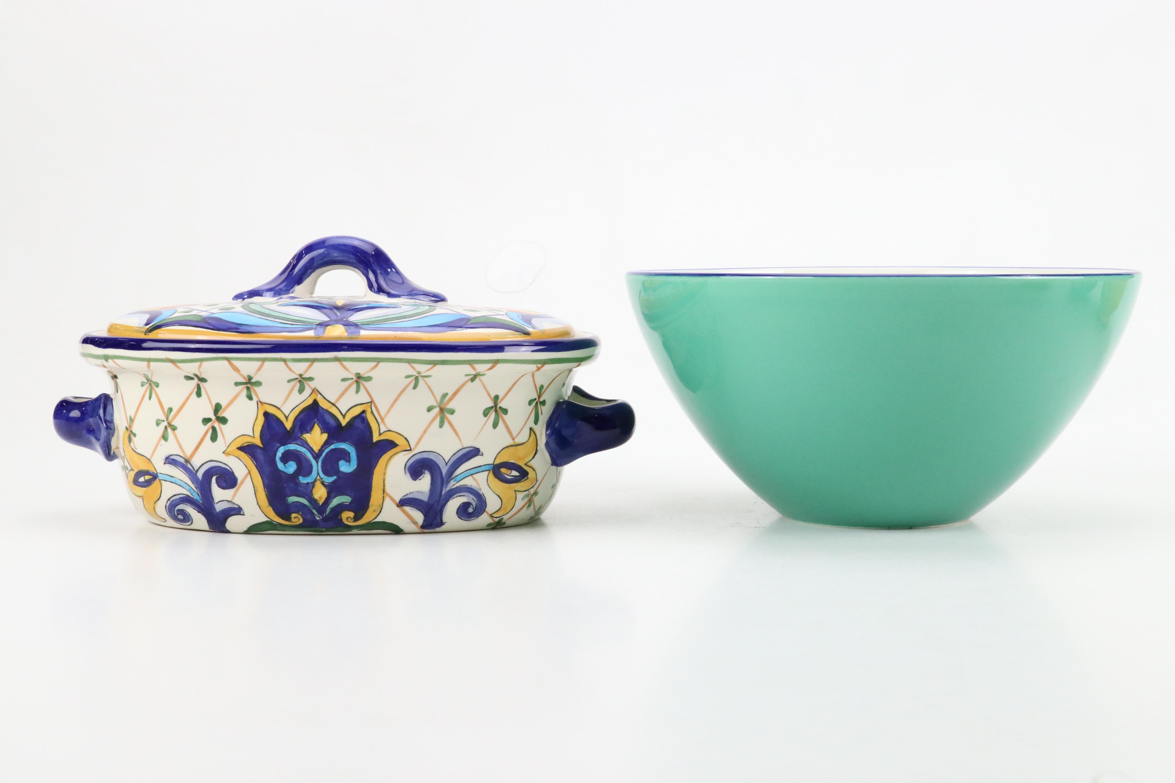 Maxcera "Terra Bella" Ceramic Baking Dish, April Cornell Ceramic Bowls and More