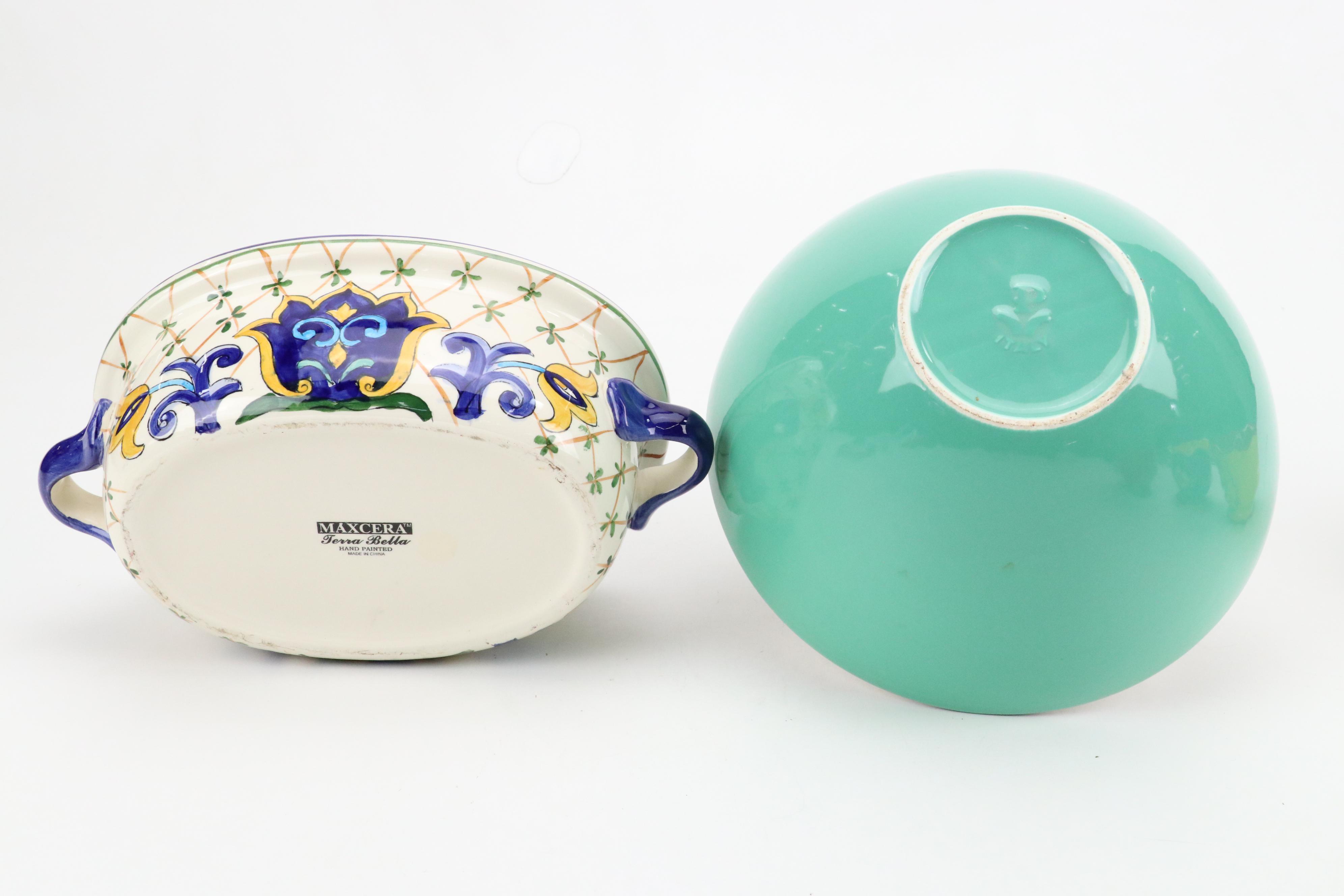 Maxcera "Terra Bella" Ceramic Baking Dish, April Cornell Ceramic Bowls and More