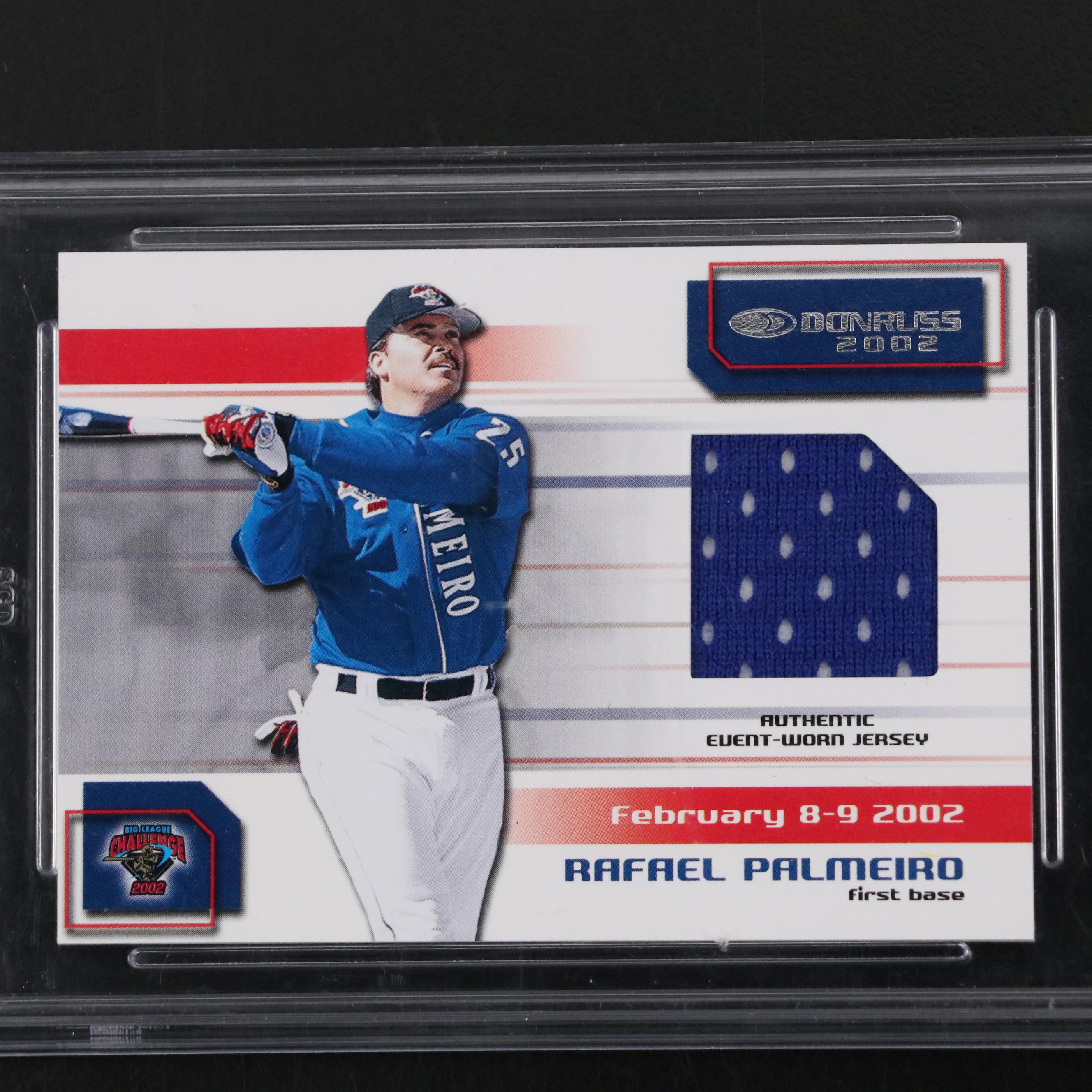 2002 Donruss Rafael Palmeiro Big League Challenge Materials Slabbed Card