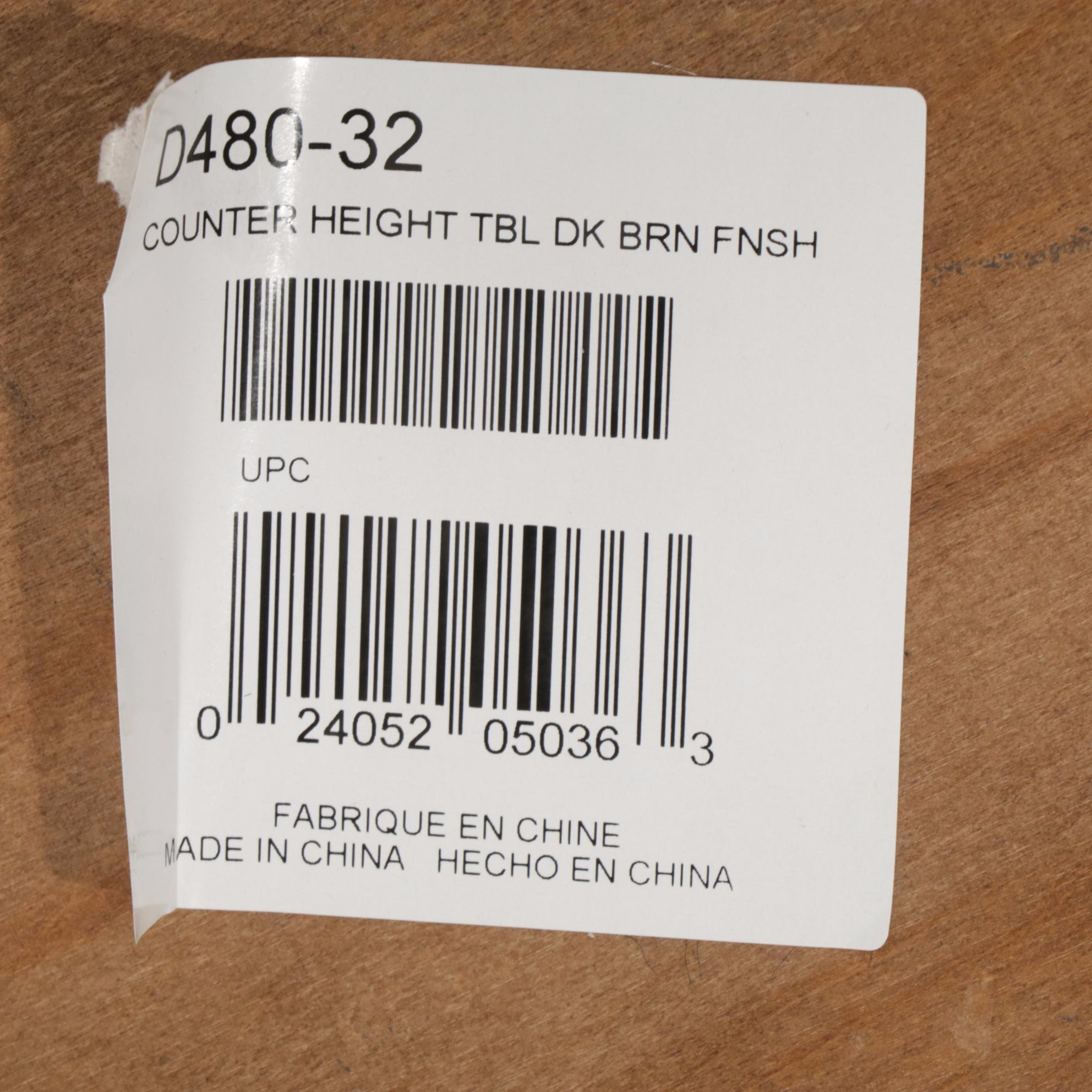 Ashley Furniture Tall Wood Bistro Dining Table with Four Counter Height Chairs