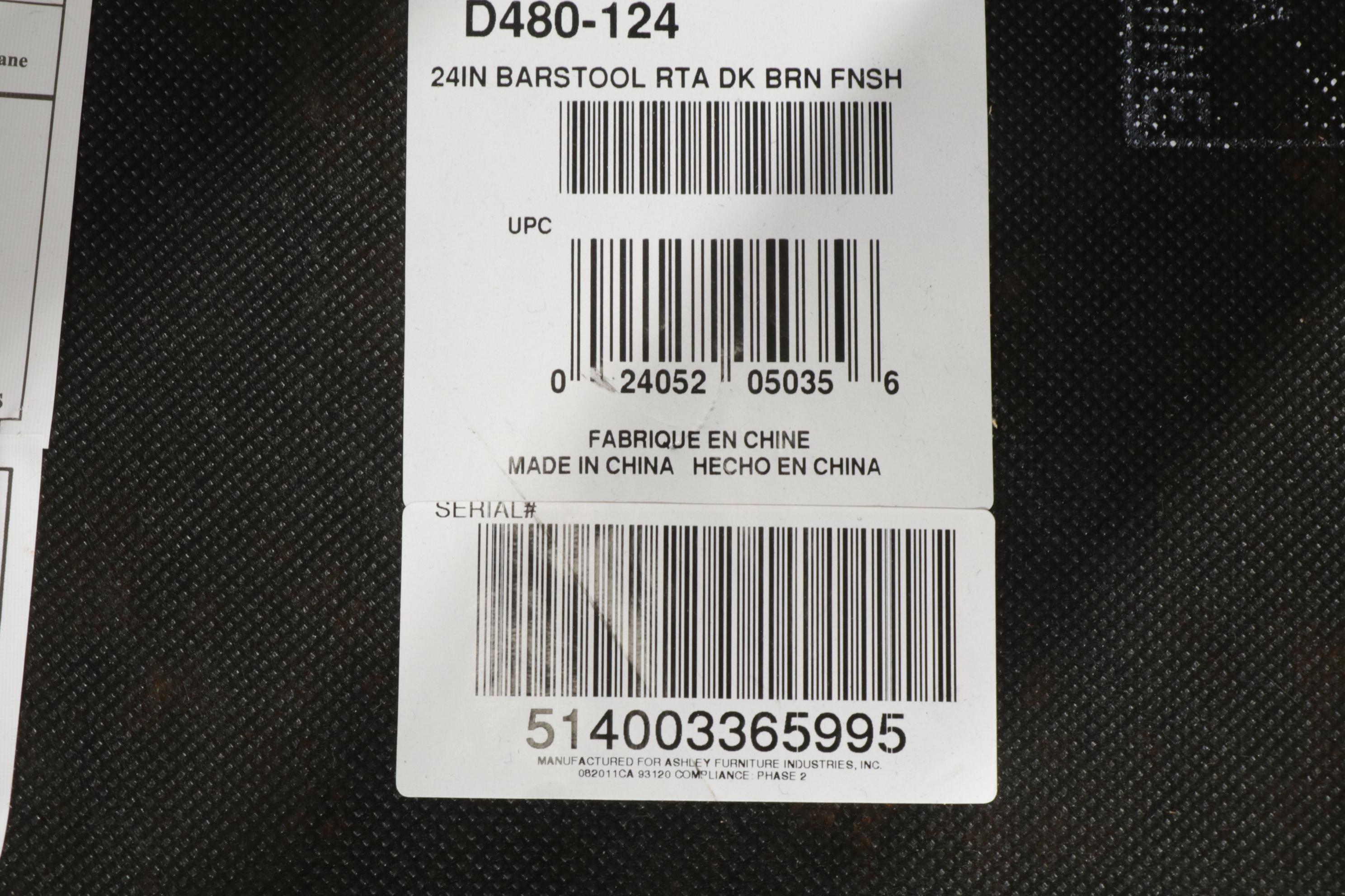 Ashley Furniture Tall Wood Bistro Dining Table with Four Counter Height Chairs