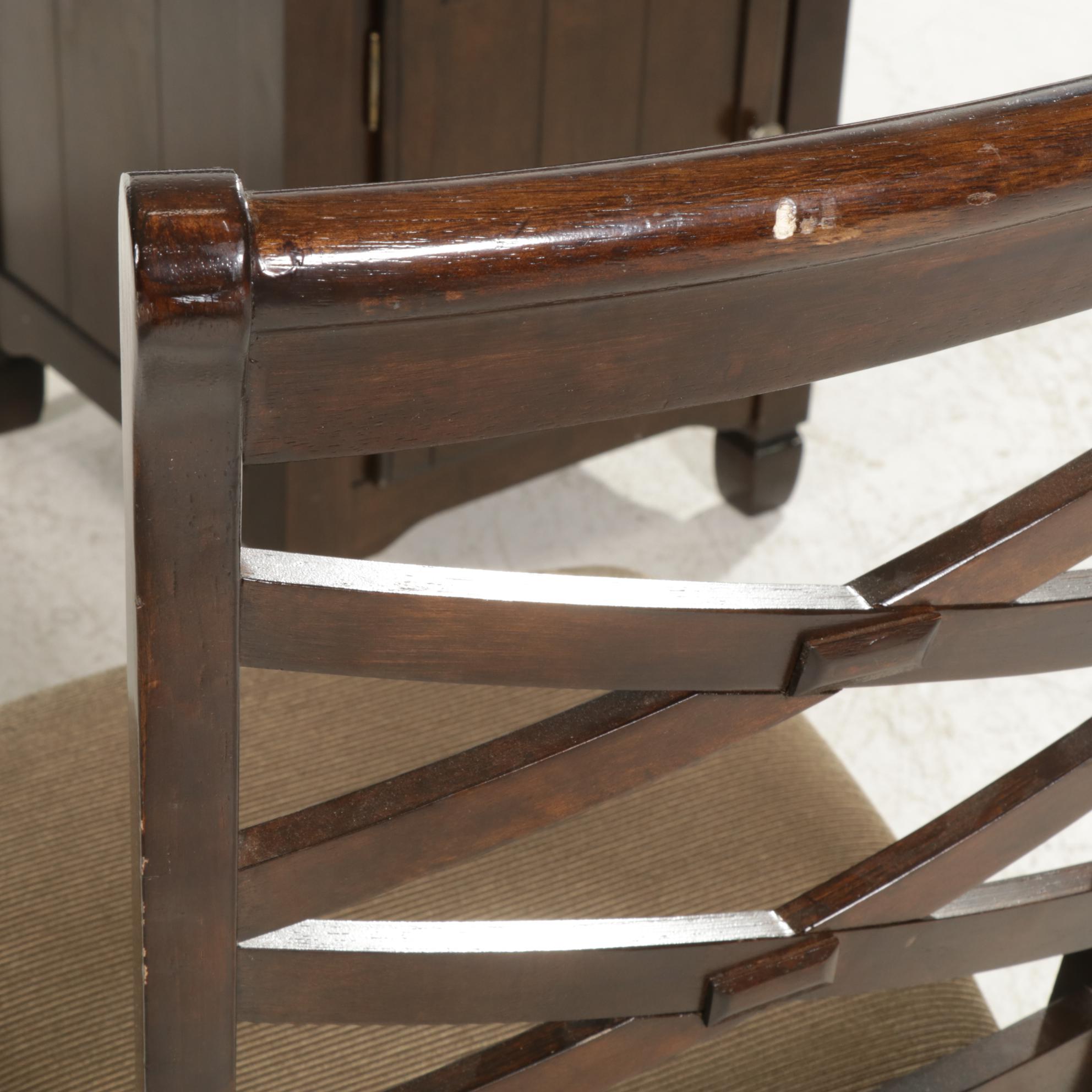 Ashley Furniture Tall Wood Bistro Dining Table with Four Counter Height Chairs