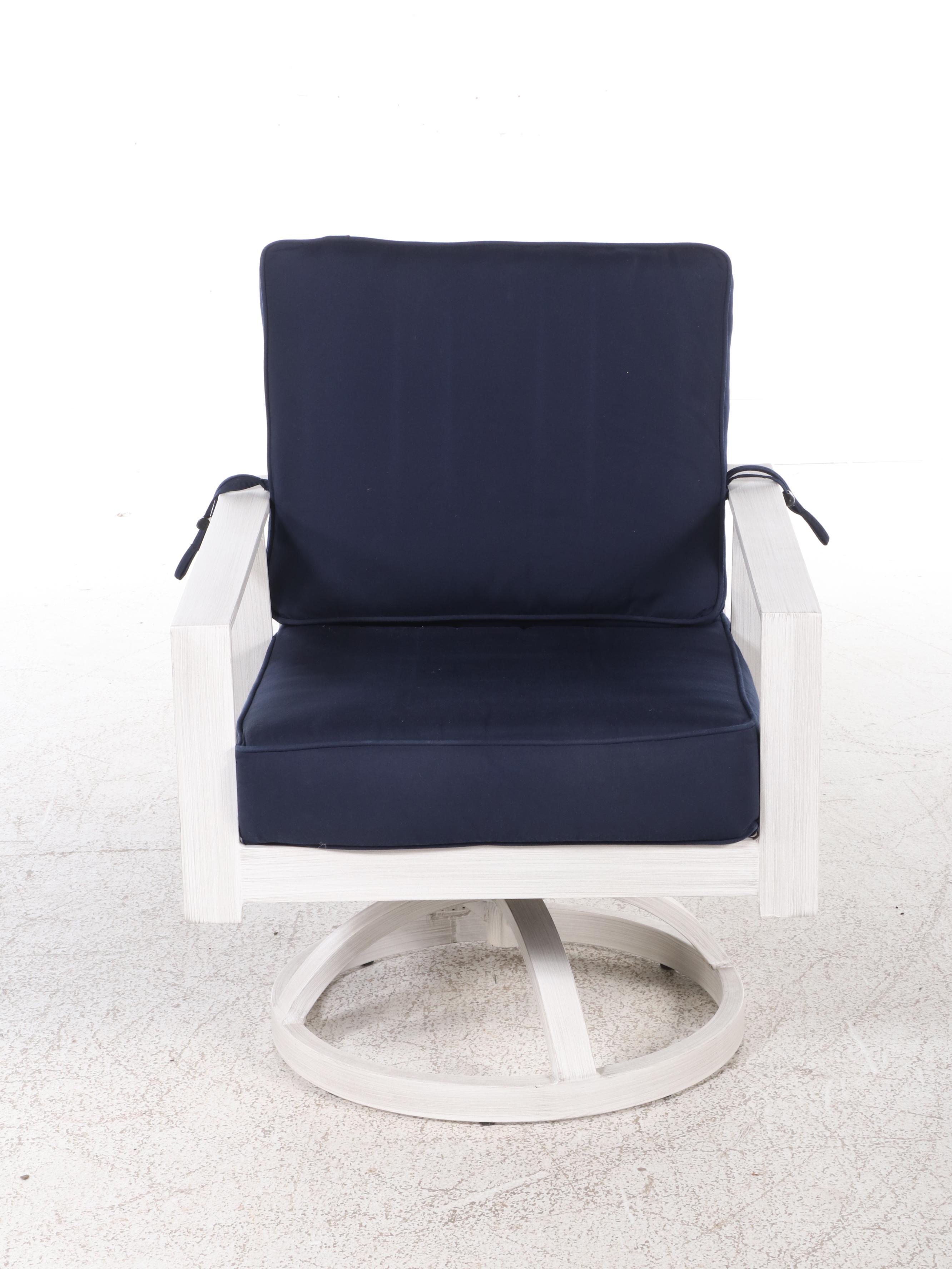 Four-Piece Castelle Painted Aluminum Patio Lounge Set