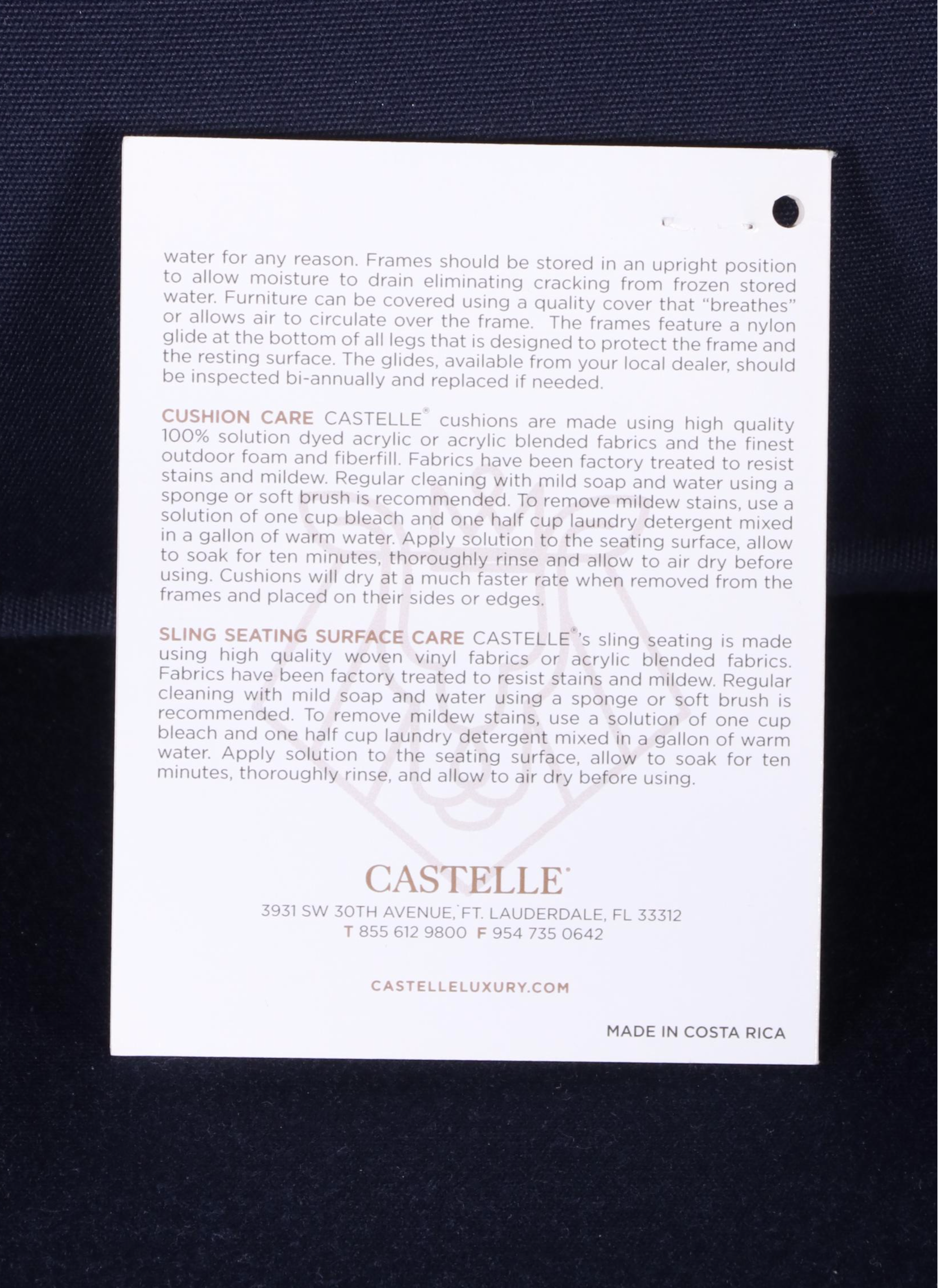 Four-Piece Castelle Painted Aluminum Patio Lounge Set