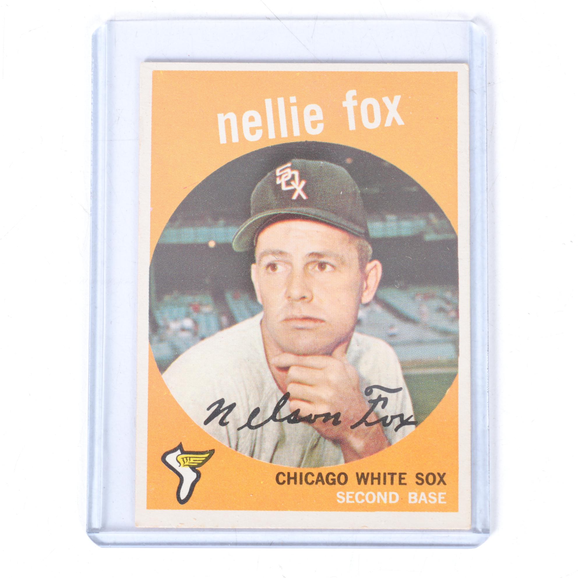 1959 Topps Baseball Cards with Nellie Fox, Richie Ashburn and George Anderson