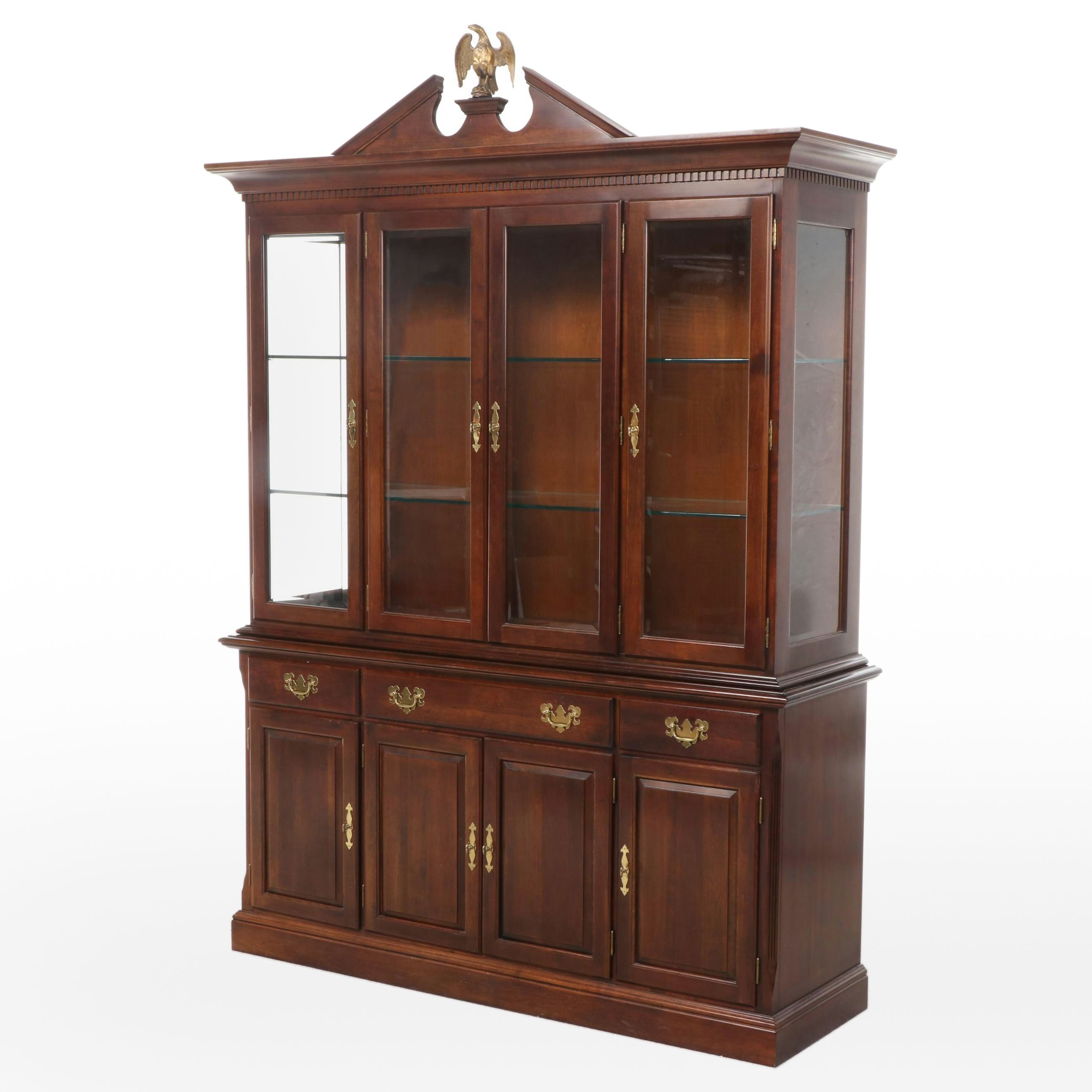 Chippendale Style Mahogany China Cabinet, 1992
