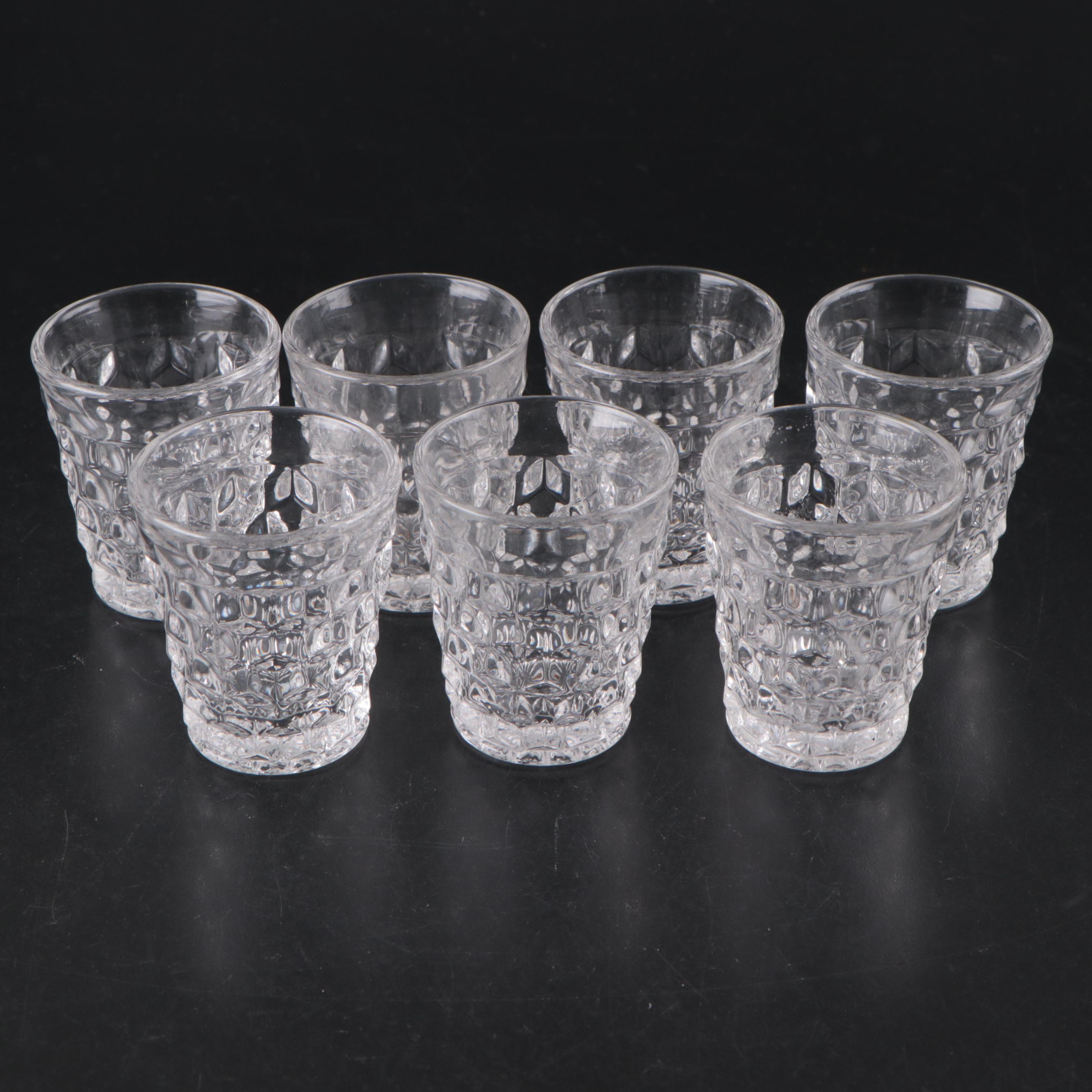 Fostoria "American" Glass Pitchers, Small Relish Boats, and More Tableware