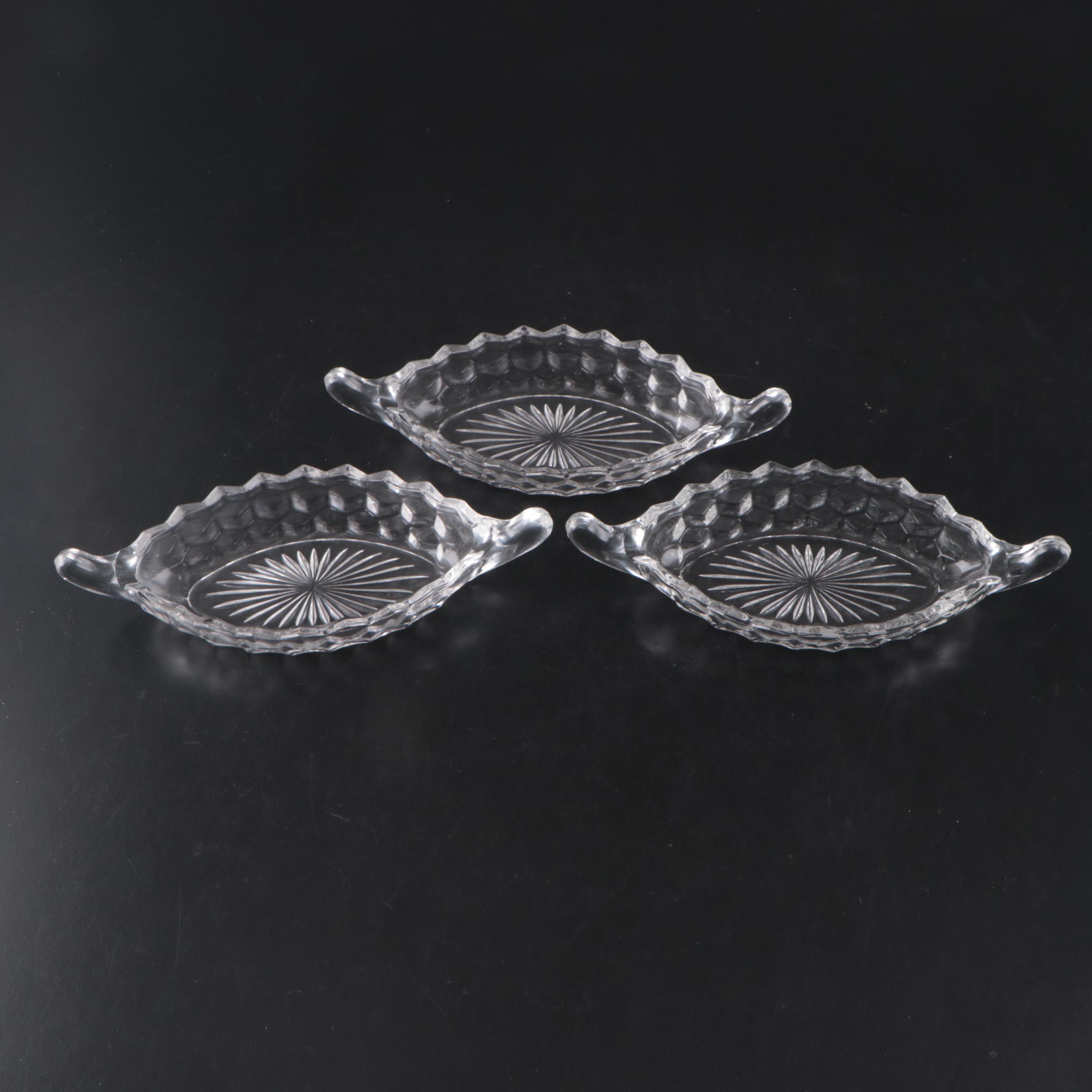 Fostoria "American" Glass Pitchers, Small Relish Boats, and More Tableware