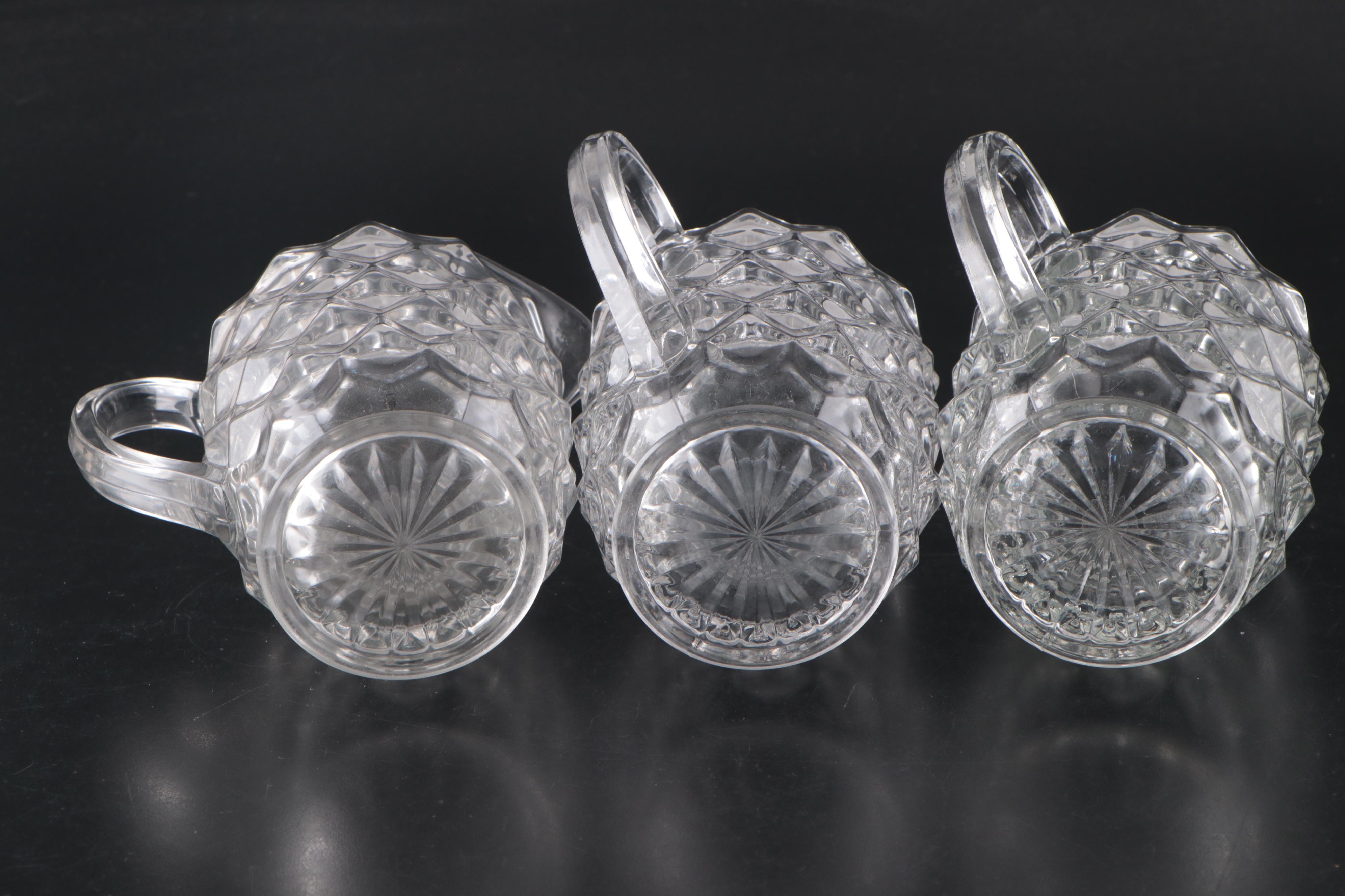 Fostoria "American" Glass Pitchers, Small Relish Boats, and More Tableware