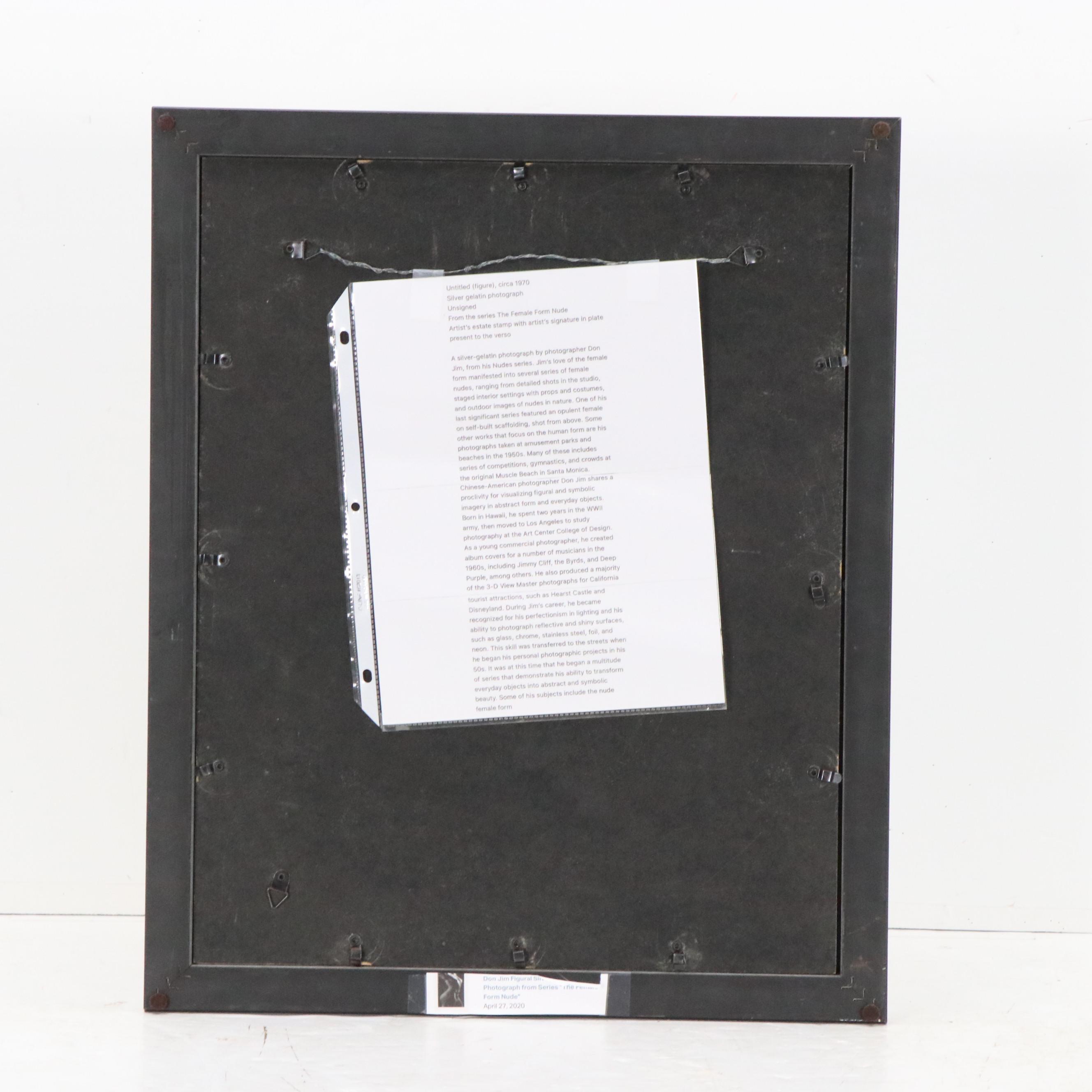 Don Jim Silver Gelatin Photograph from "The Female Form Nude," Circa 1970