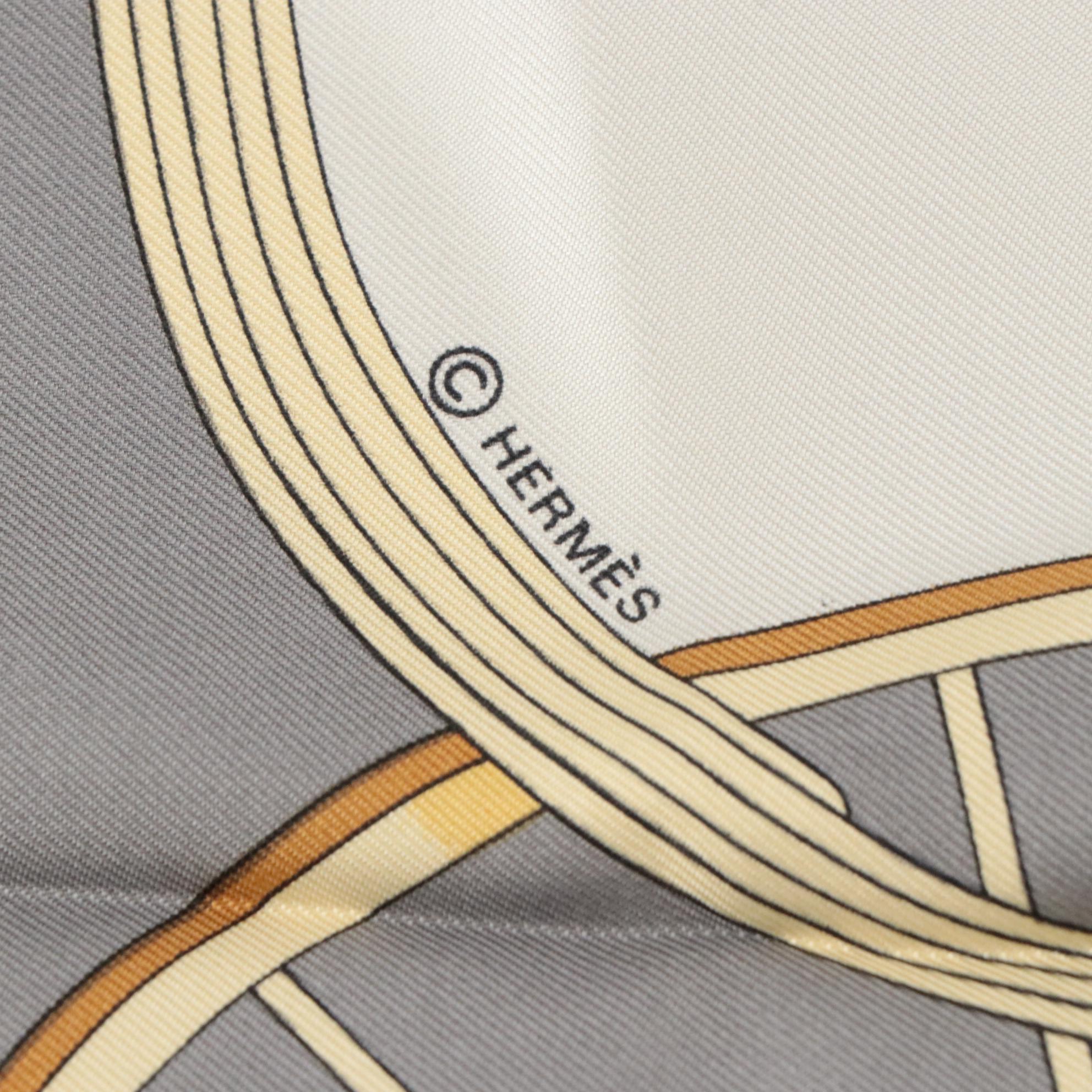 Hermès "Springs" Scarf 90 in Silk Twill