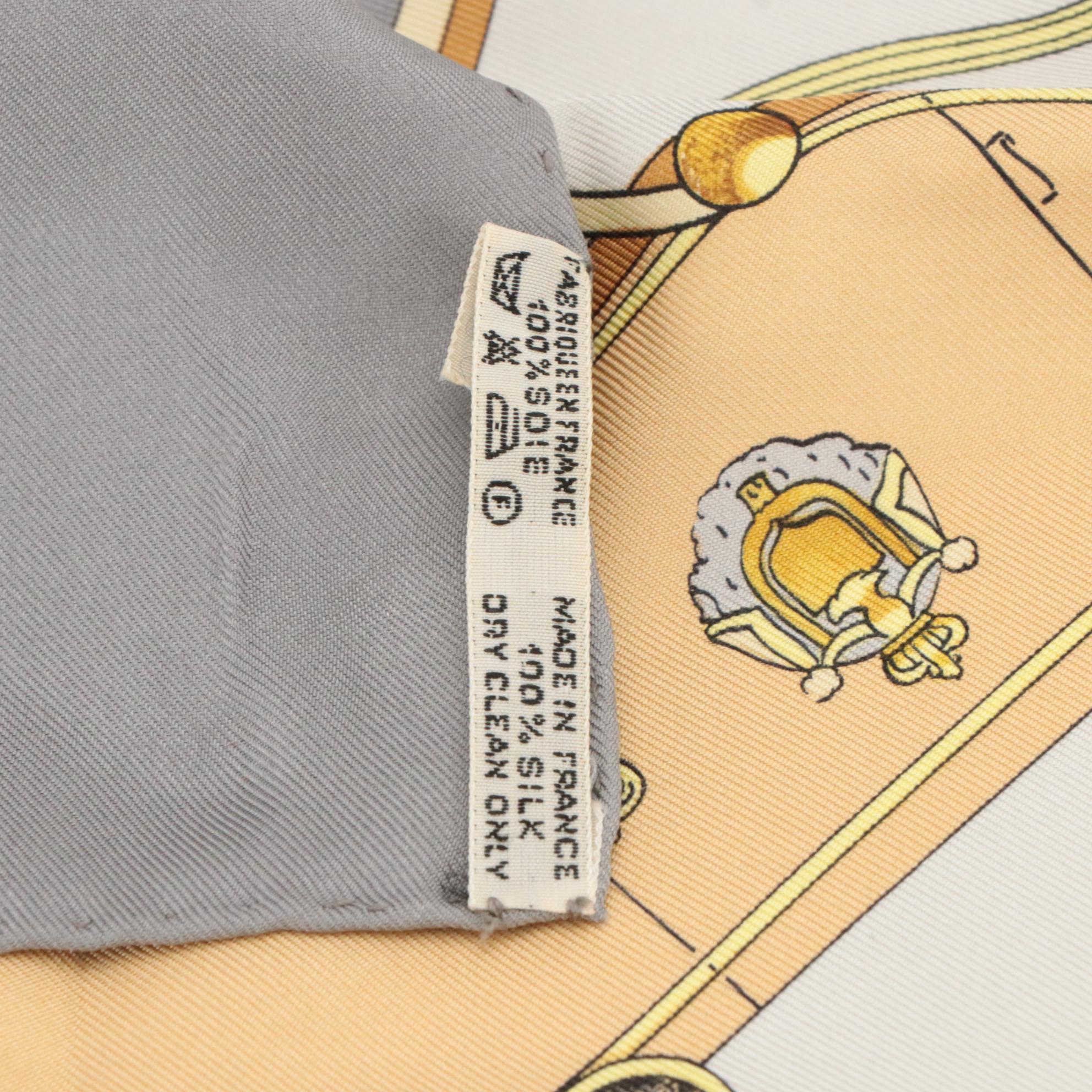 Hermès "Springs" Scarf 90 in Silk Twill