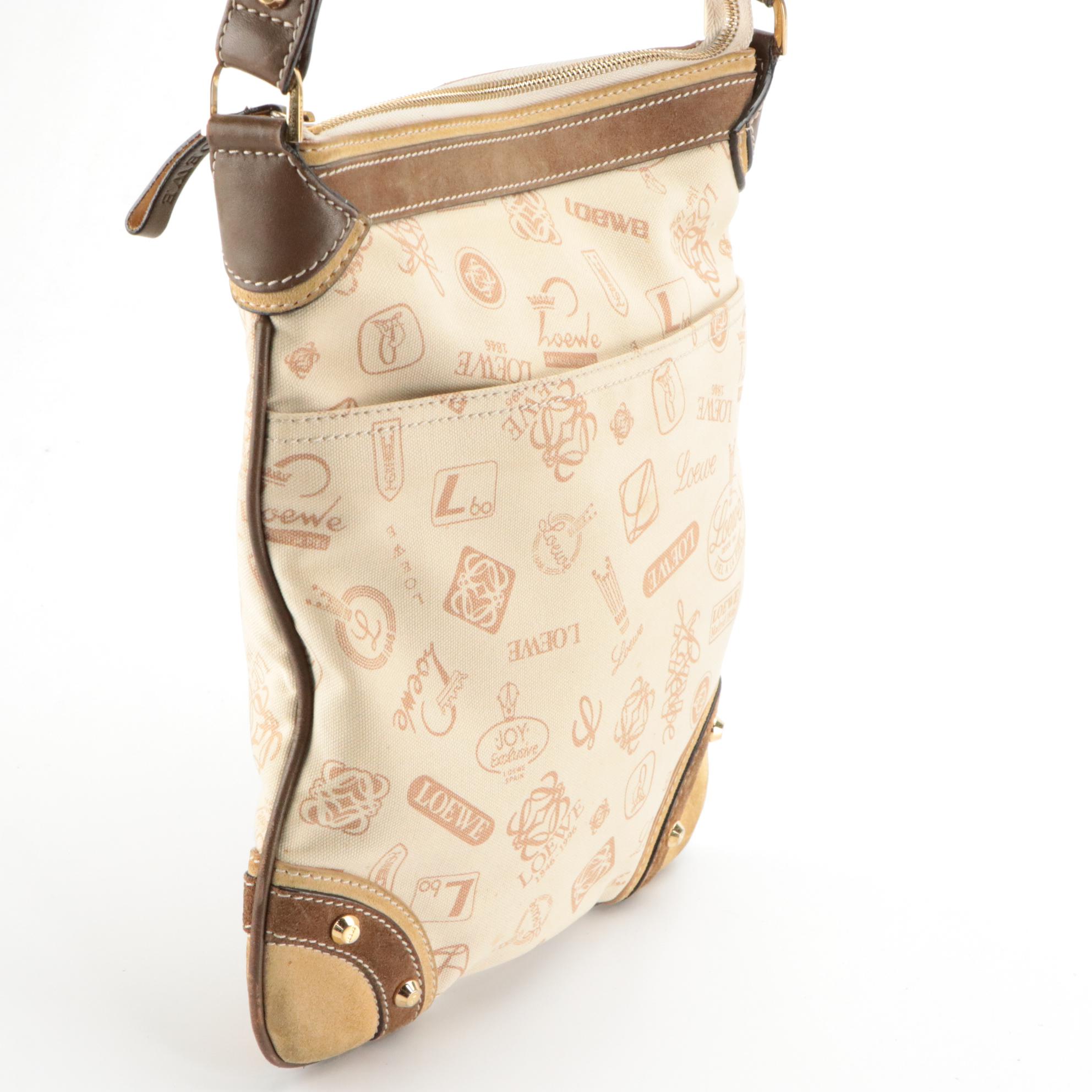 Loewe 160th Anniversary Crossbody Bag in Logo Canvas and Leather/Suede