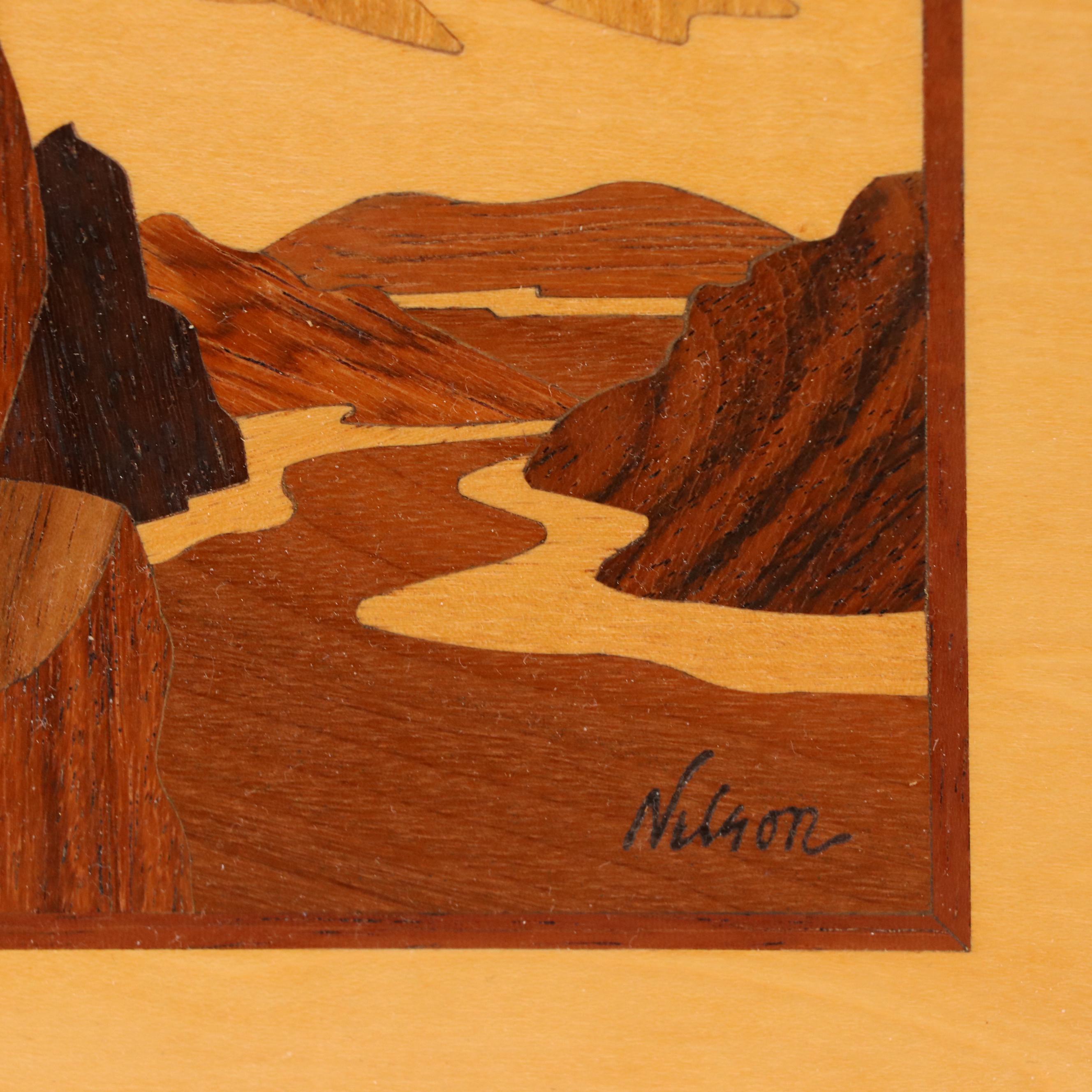 Nelson Wood Inlay Panel of Bald Eagle