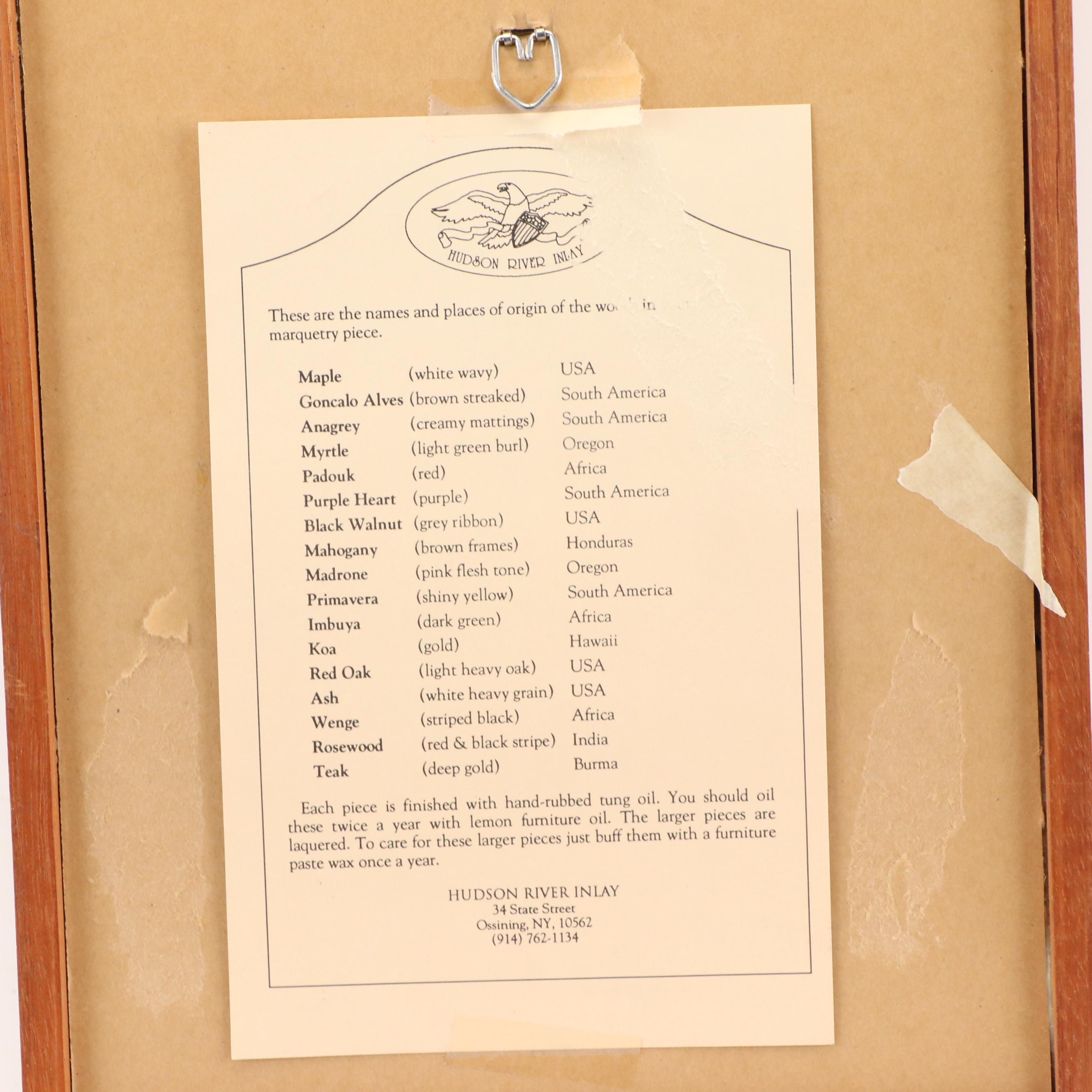 Nelson Wood Inlay Panel of Bald Eagle