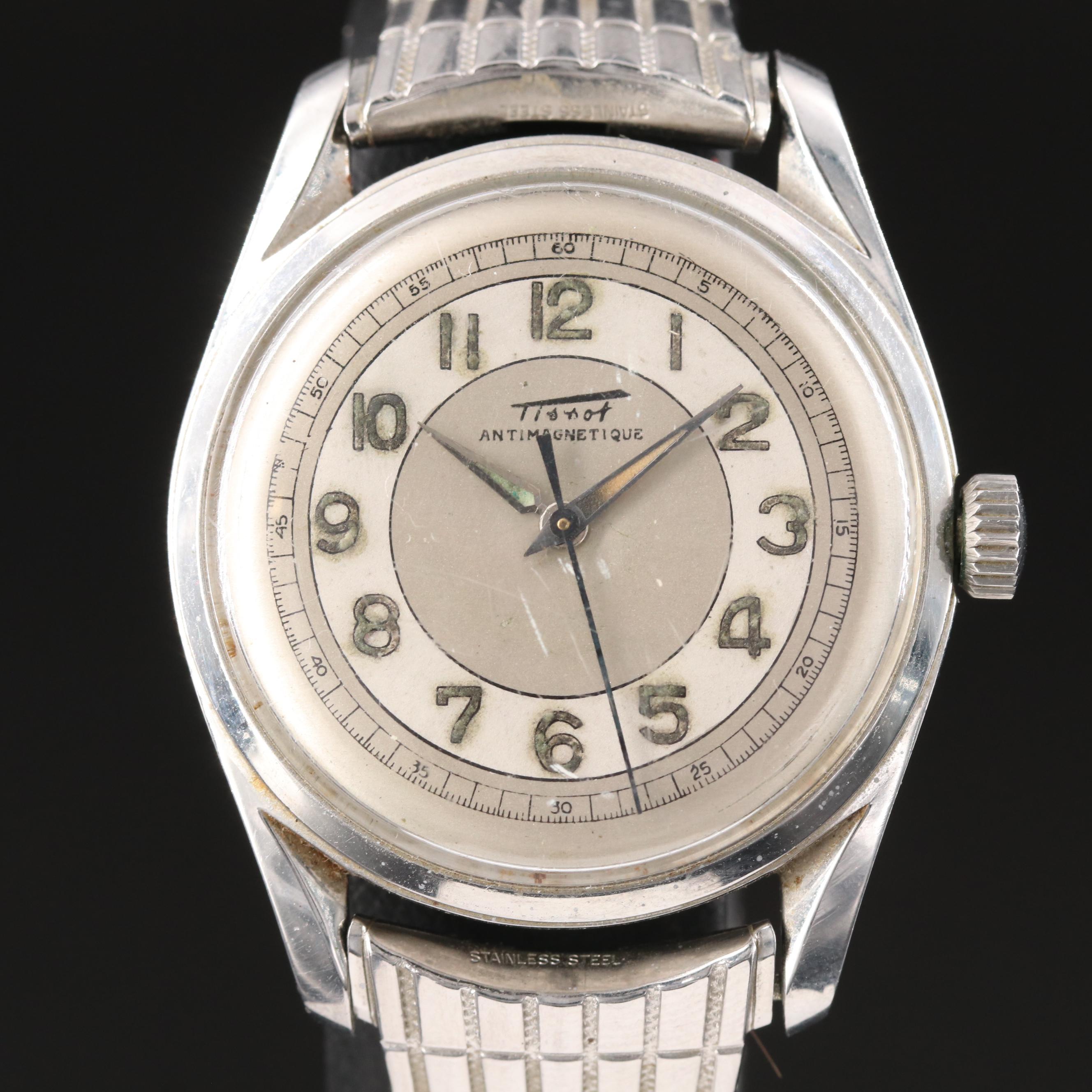 Vintage Tissot Antimagnetique Stainless Steel Watch