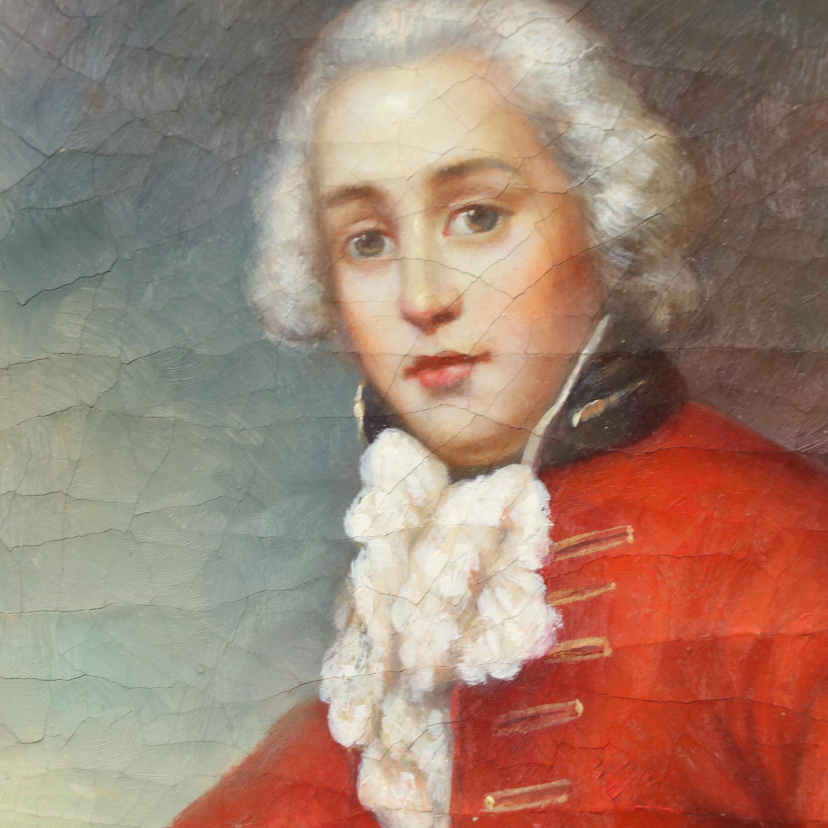 J. Whiton Portrait Oil Painting After Sir Joshua Reynolds "Captain Bligh"