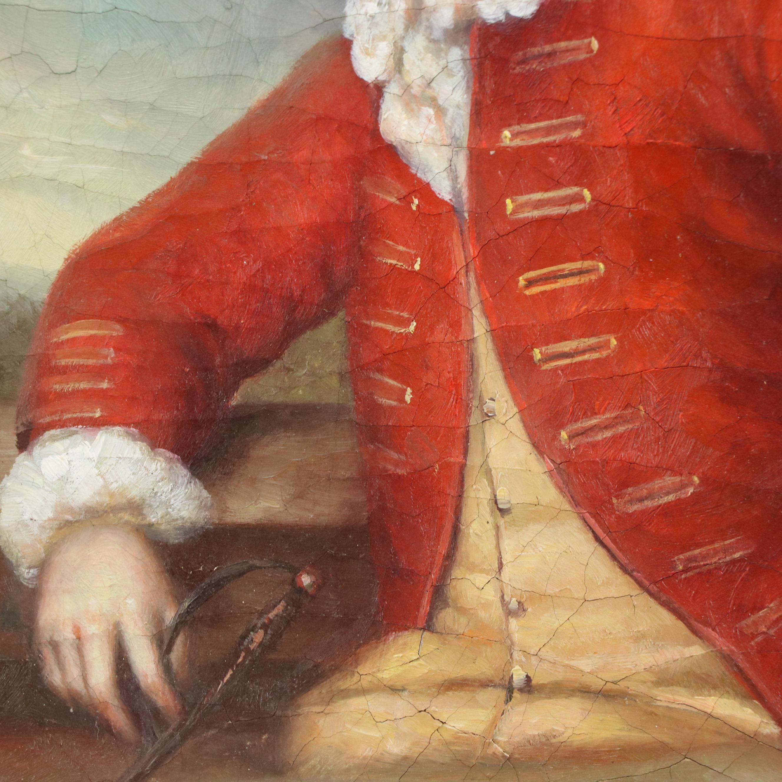 J. Whiton Portrait Oil Painting After Sir Joshua Reynolds "Captain Bligh"