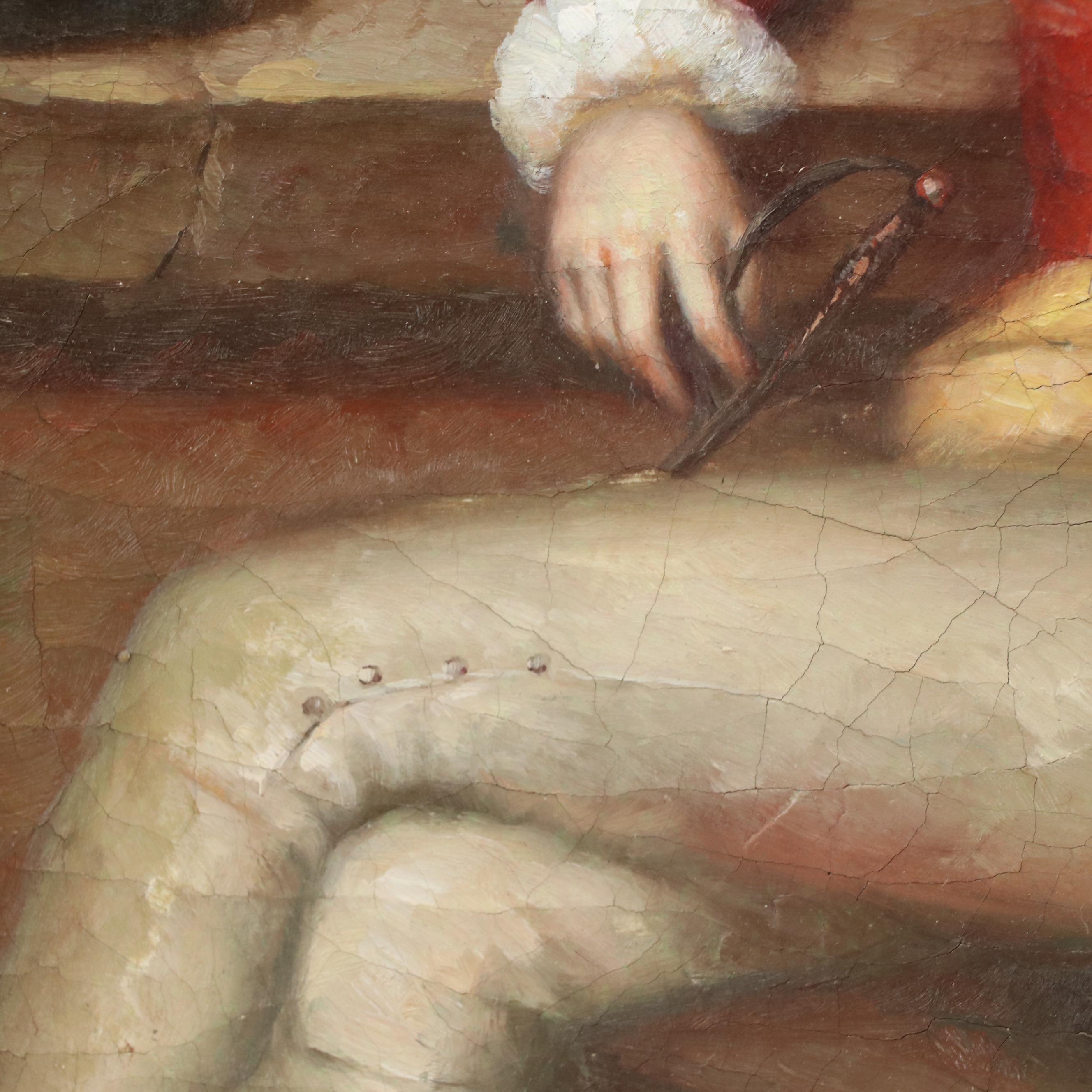 J. Whiton Portrait Oil Painting After Sir Joshua Reynolds "Captain Bligh"