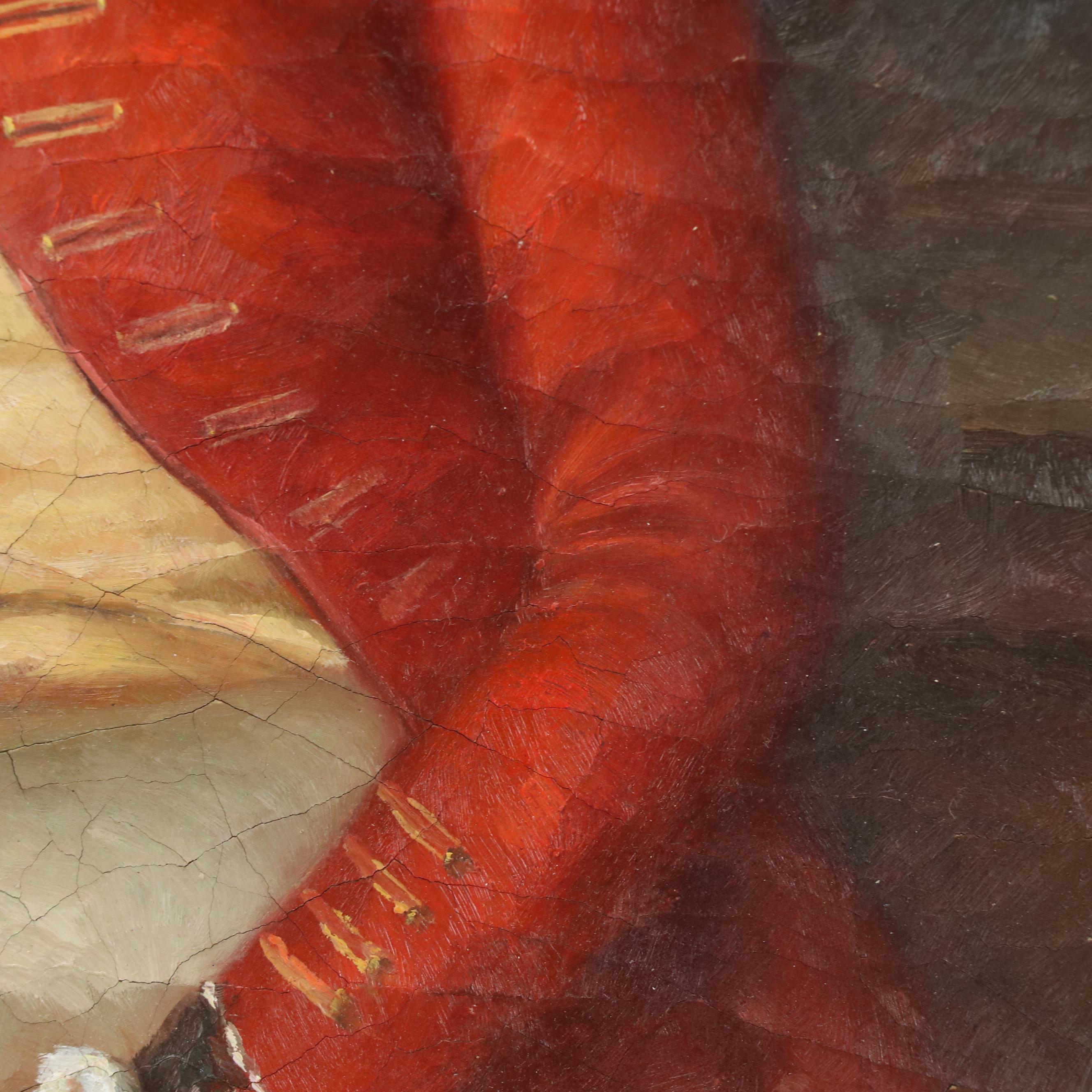 J. Whiton Portrait Oil Painting After Sir Joshua Reynolds "Captain Bligh"