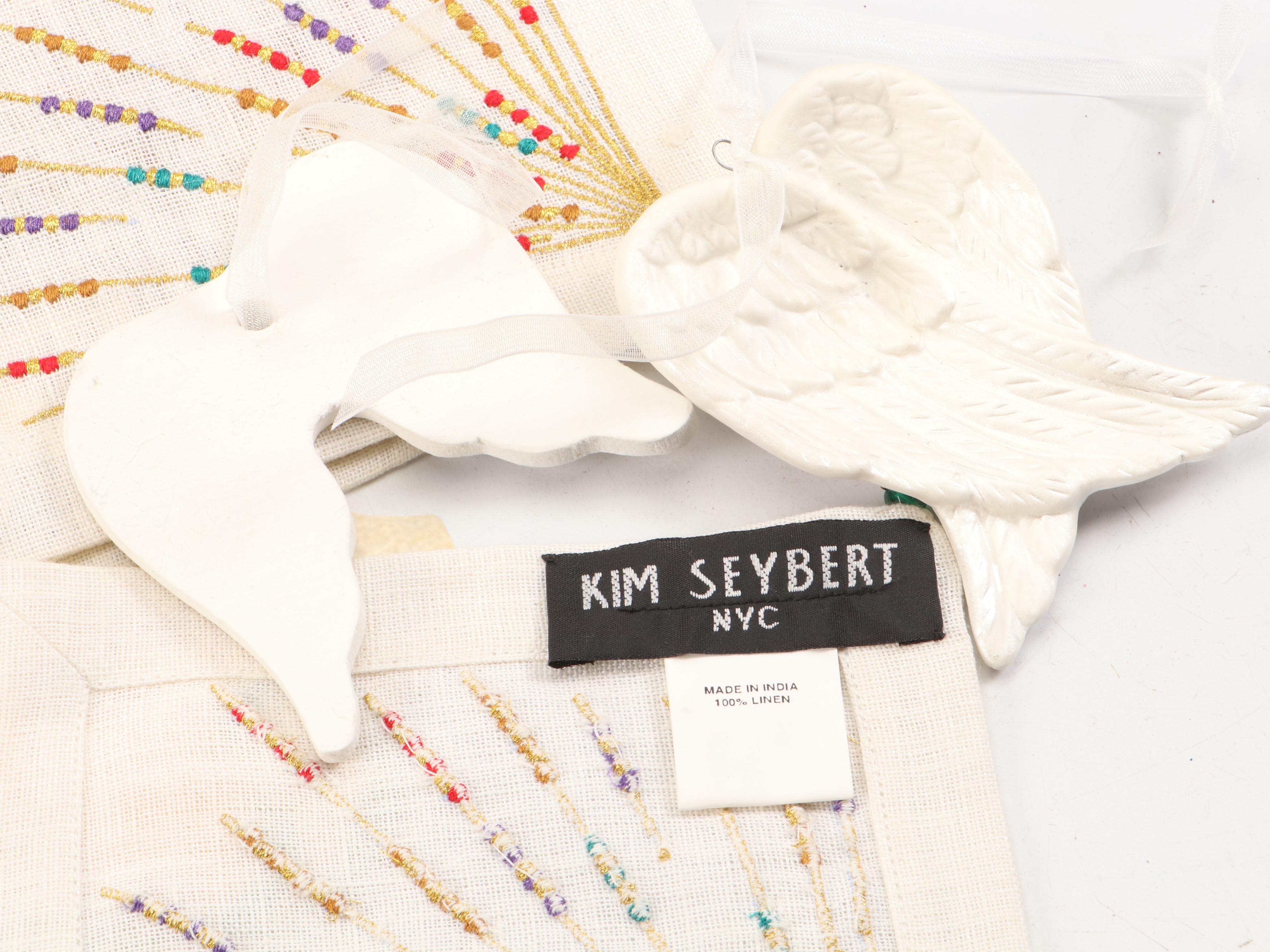 Christmas Ornaments, Paper Placemats, and Glass Figurines