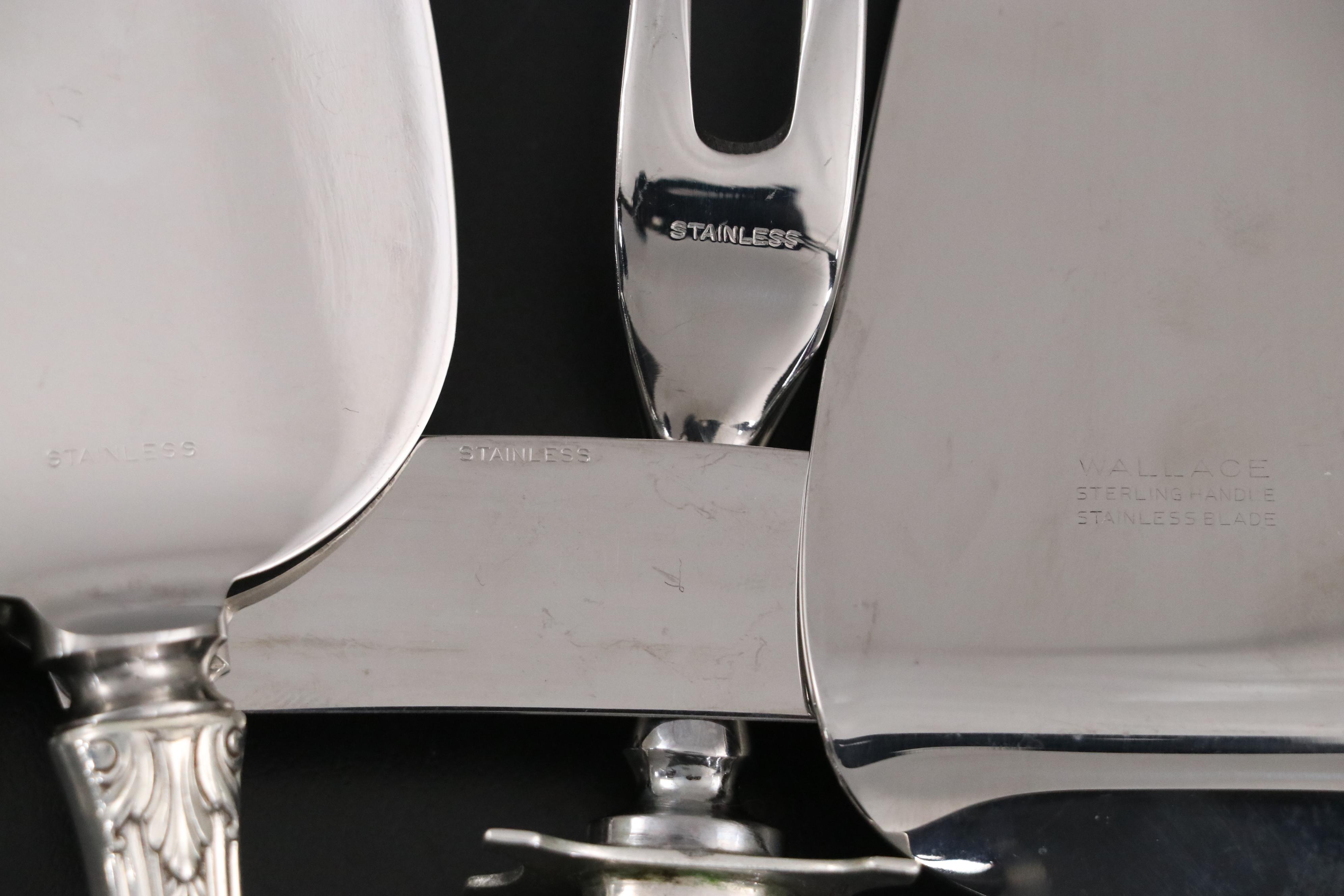 Wallace "Rose Point" Sterling Silver Serving Utensils