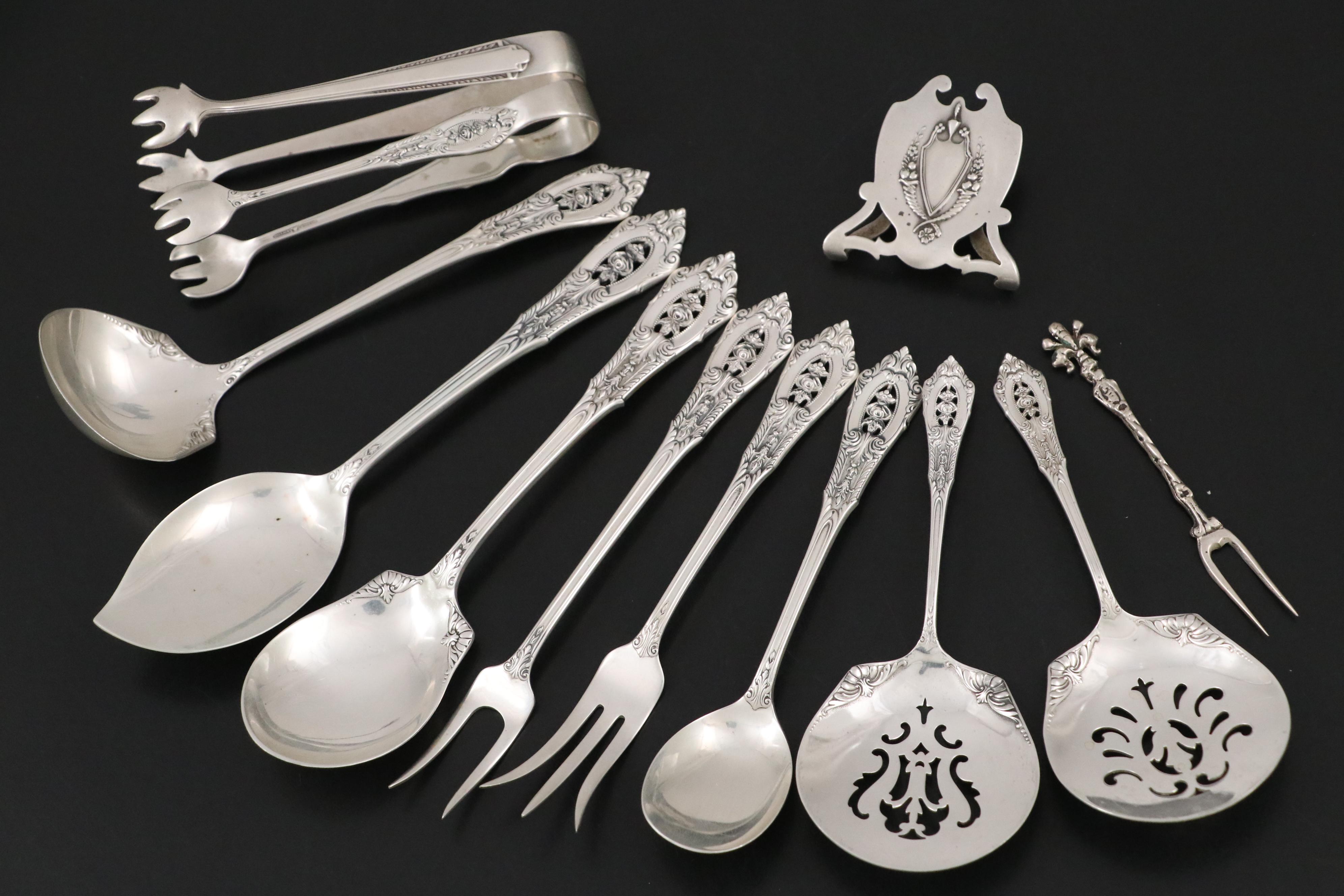 Wallace "Rose Point" Sterling Silver Serving Utensils