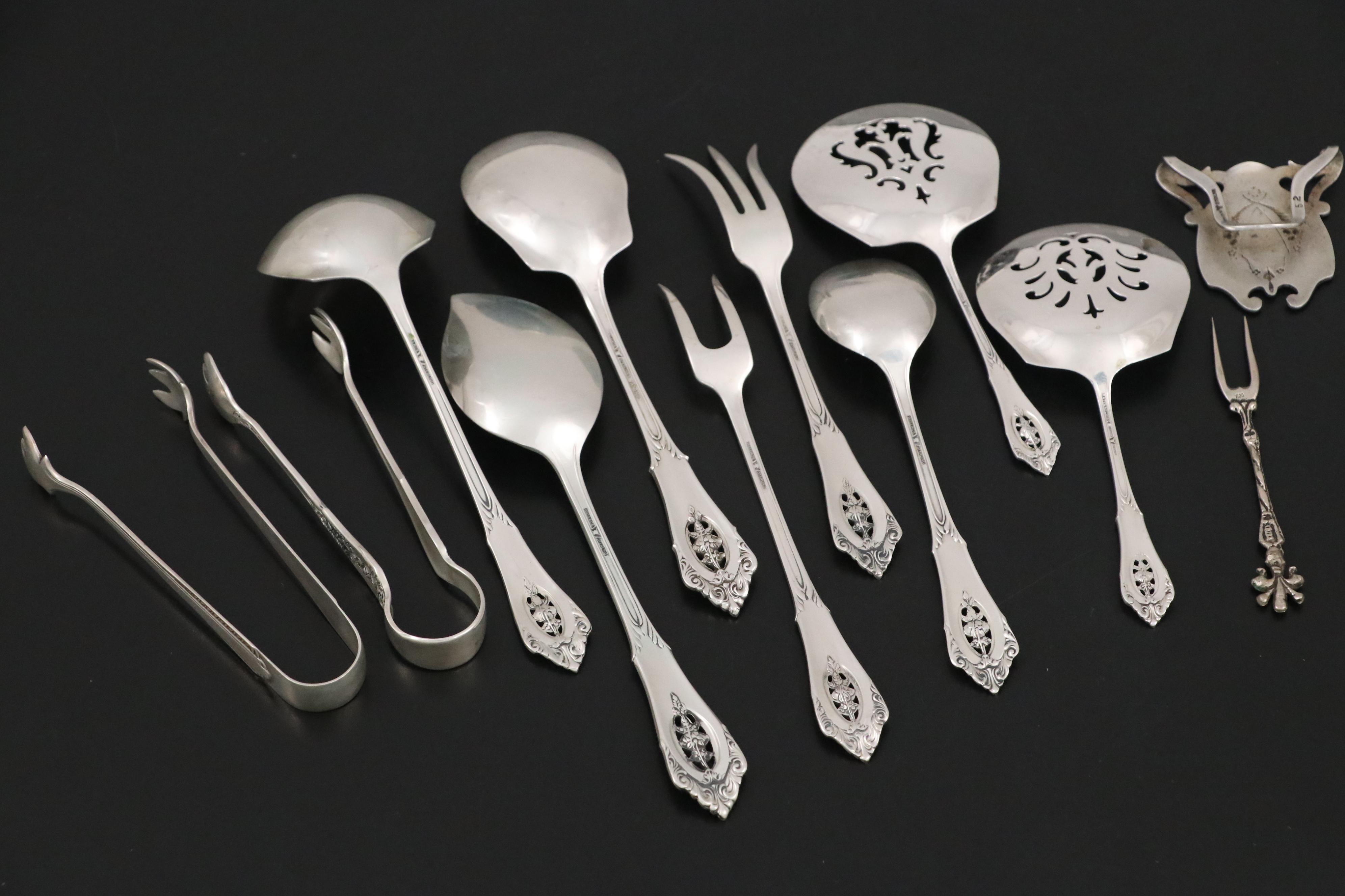 Wallace "Rose Point" Sterling Silver Serving Utensils